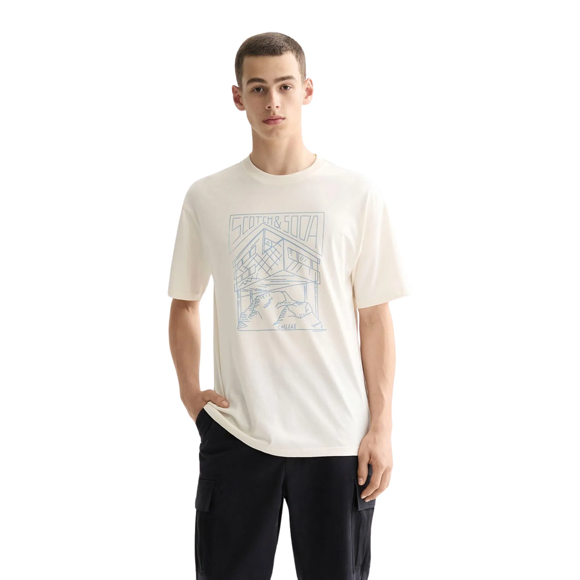 Scotch & Soda Relaxed Fit Logo Shirt Heren