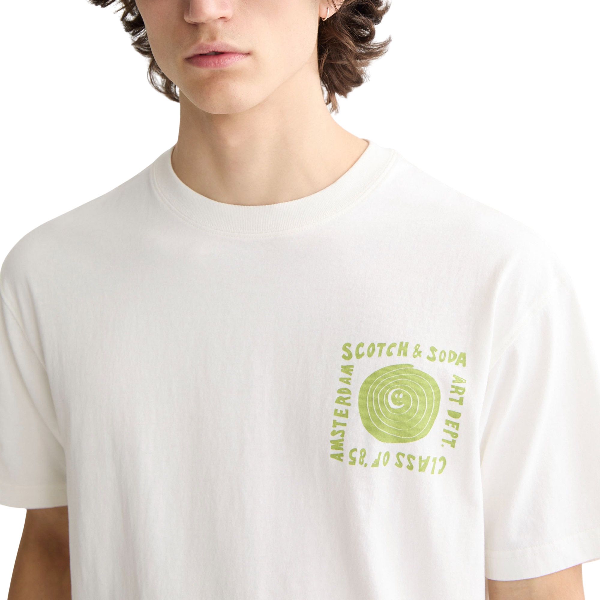 Shirt Scotch & Soda Washed Artwork Hommes