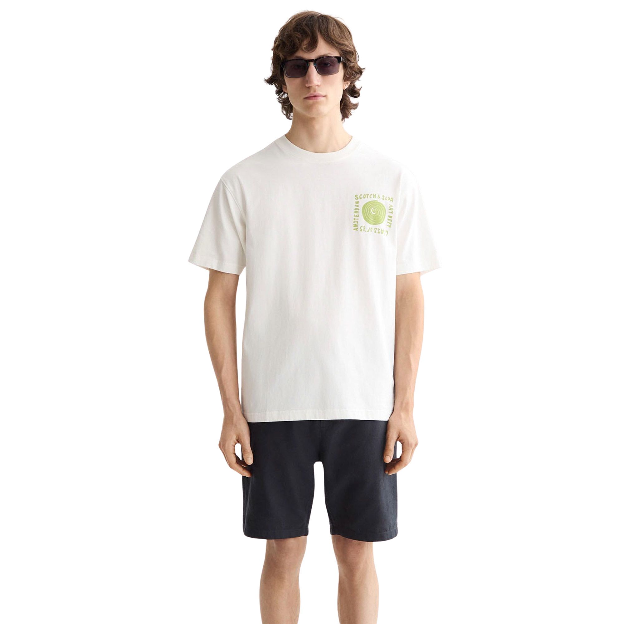 Shirt Scotch & Soda Washed Artwork Hommes