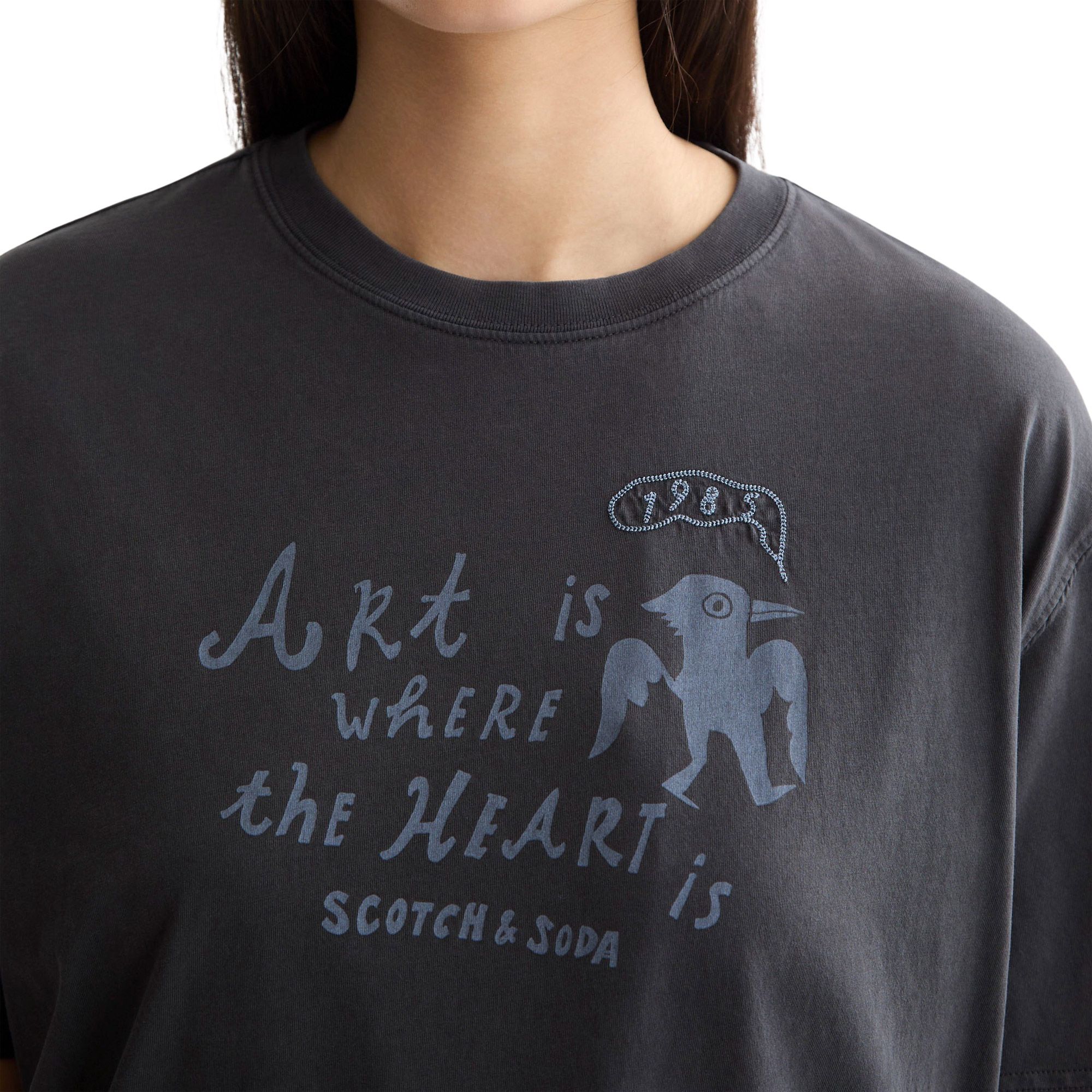 Scotch & Soda Washed Artwork Shirt Dames