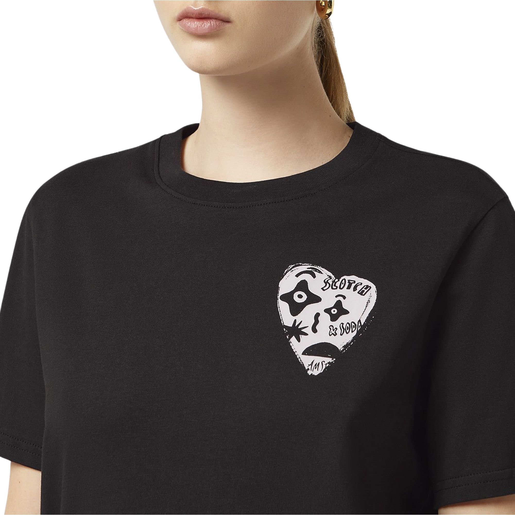 T-Shirt Scotch & Soda Chest Artwork Femmes