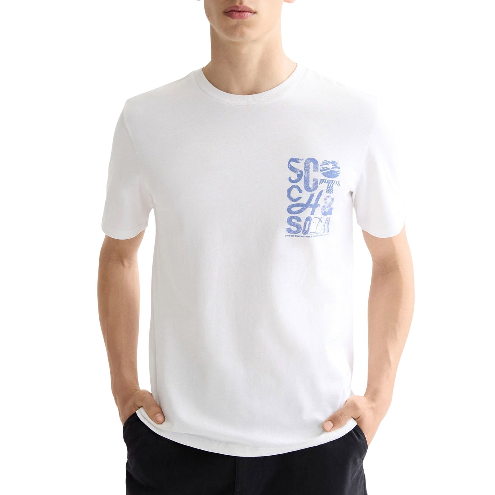 T-shirt Scotch & Soda Regular Fit Chest Logo Shirt Hommes