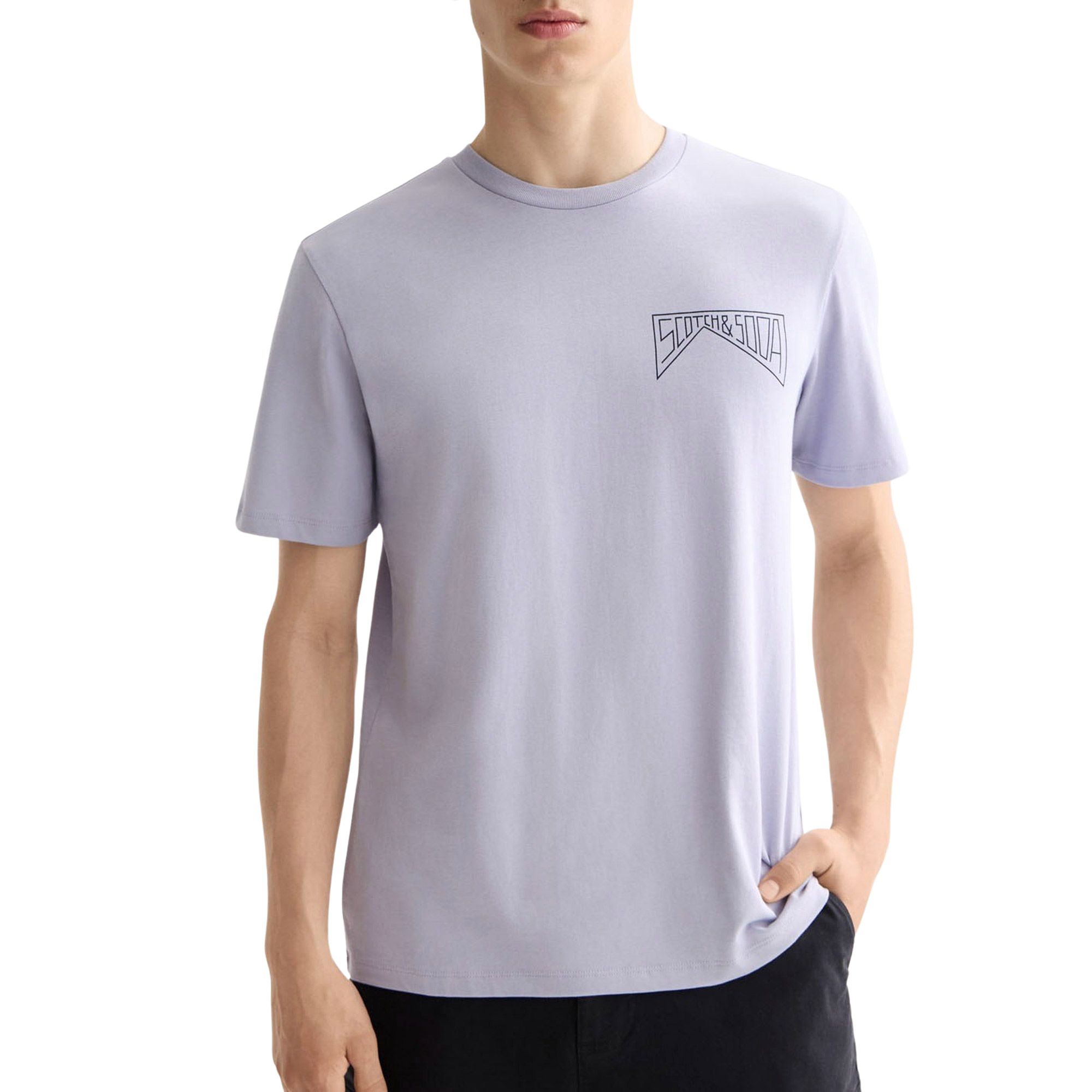 Scotch & Soda Regular Fit Chest Logo Shirt Heren