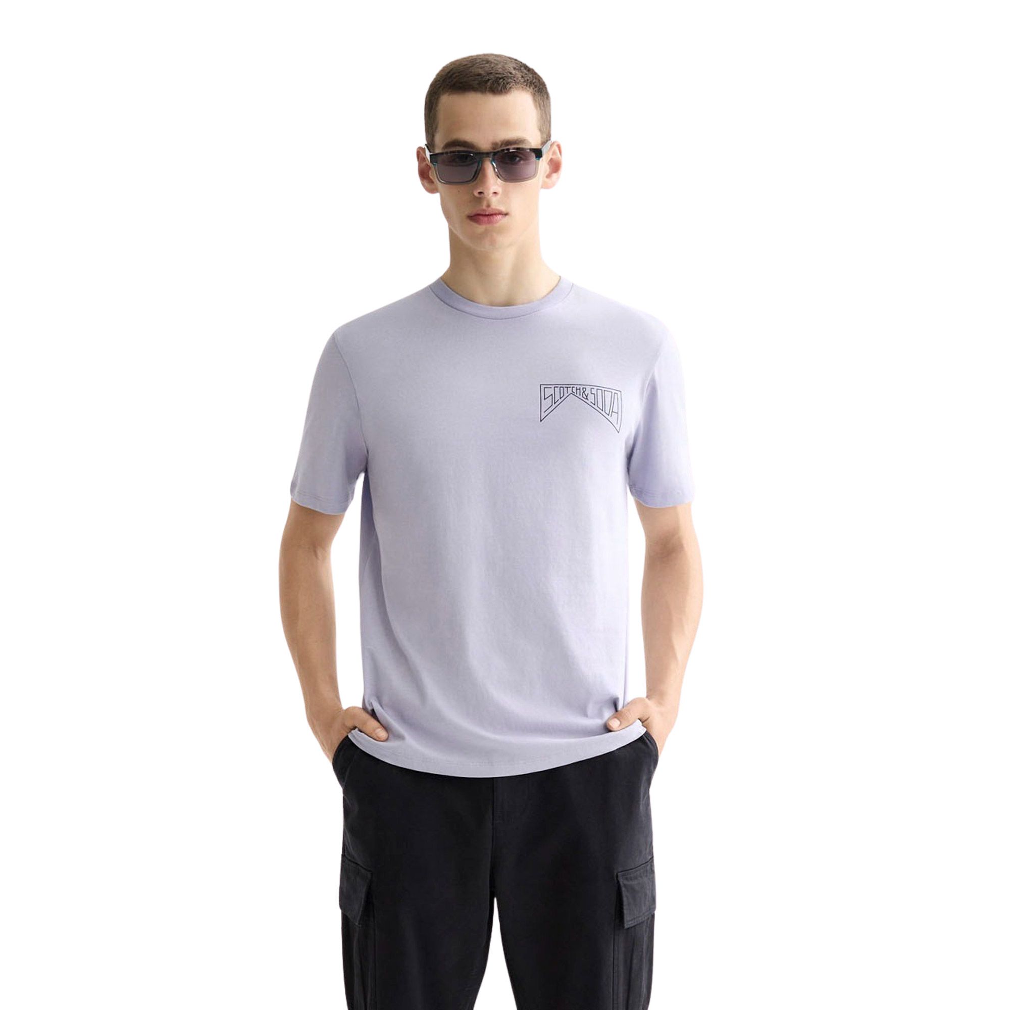 Scotch & Soda Regular Fit Chest Logo Shirt Heren