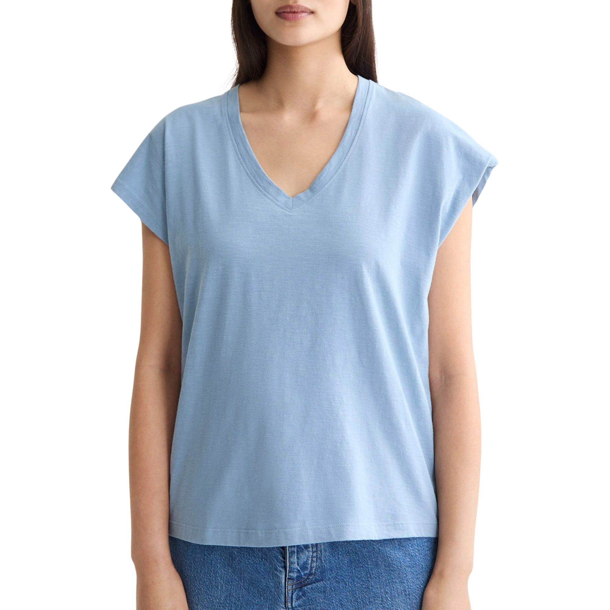 Scotch & Soda Slub V-neck Shirt Women