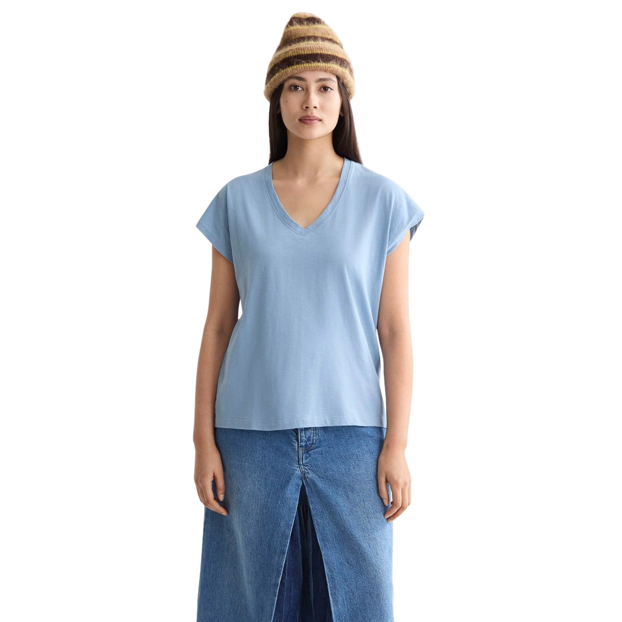 Scotch & Soda Slub V-neck Shirt Women