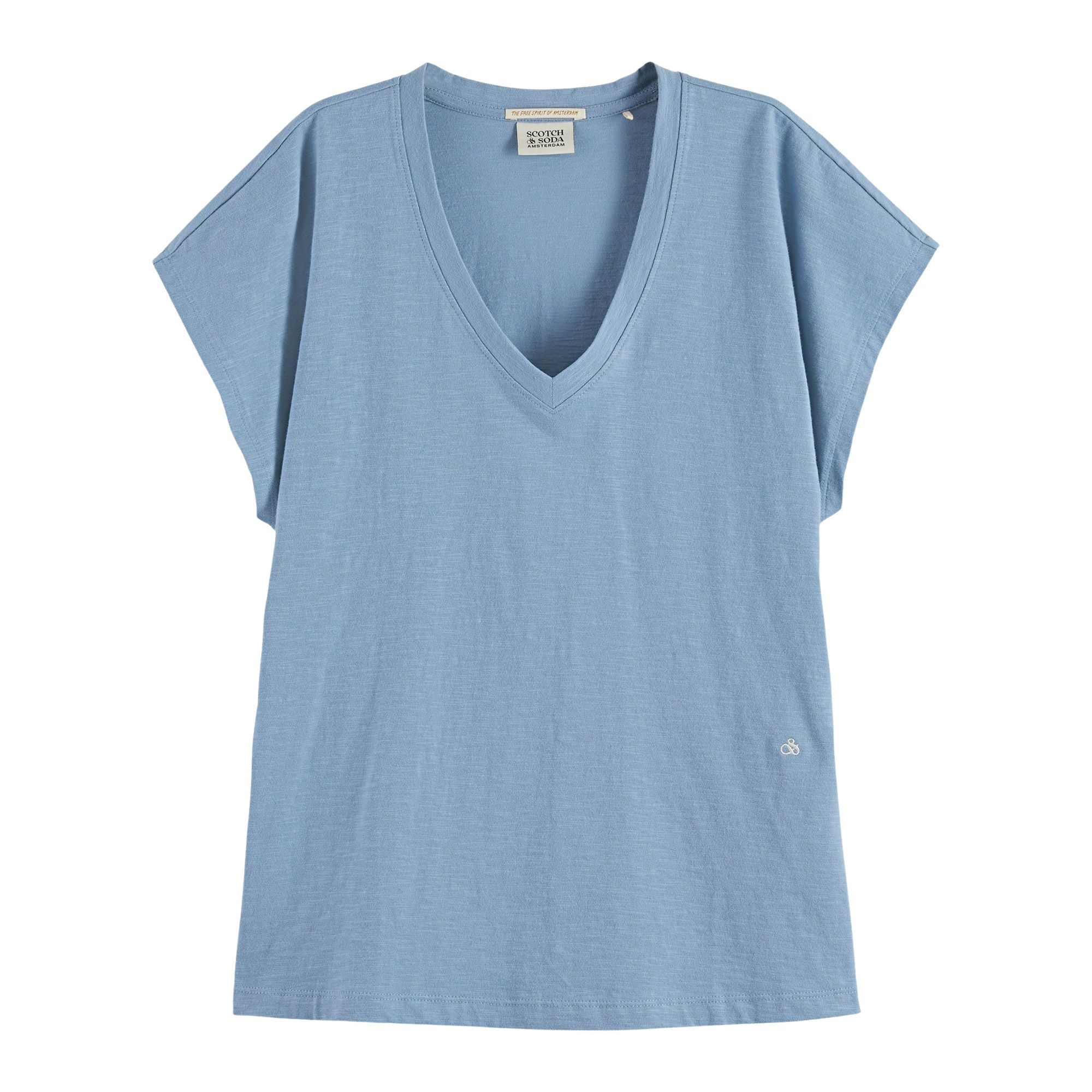 Scotch & Soda Slub V-neck Shirt Women