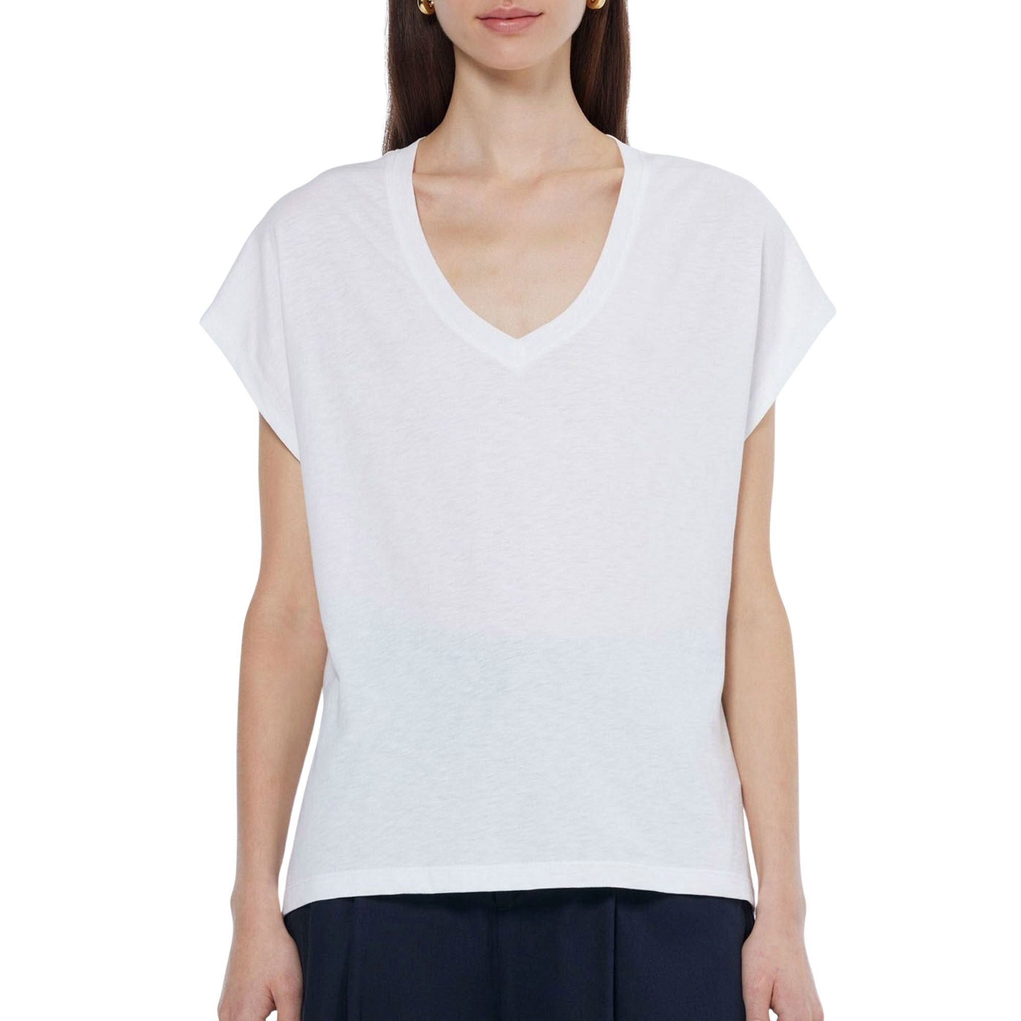 Scotch & Soda Core Slub V-neck Shirt Dames