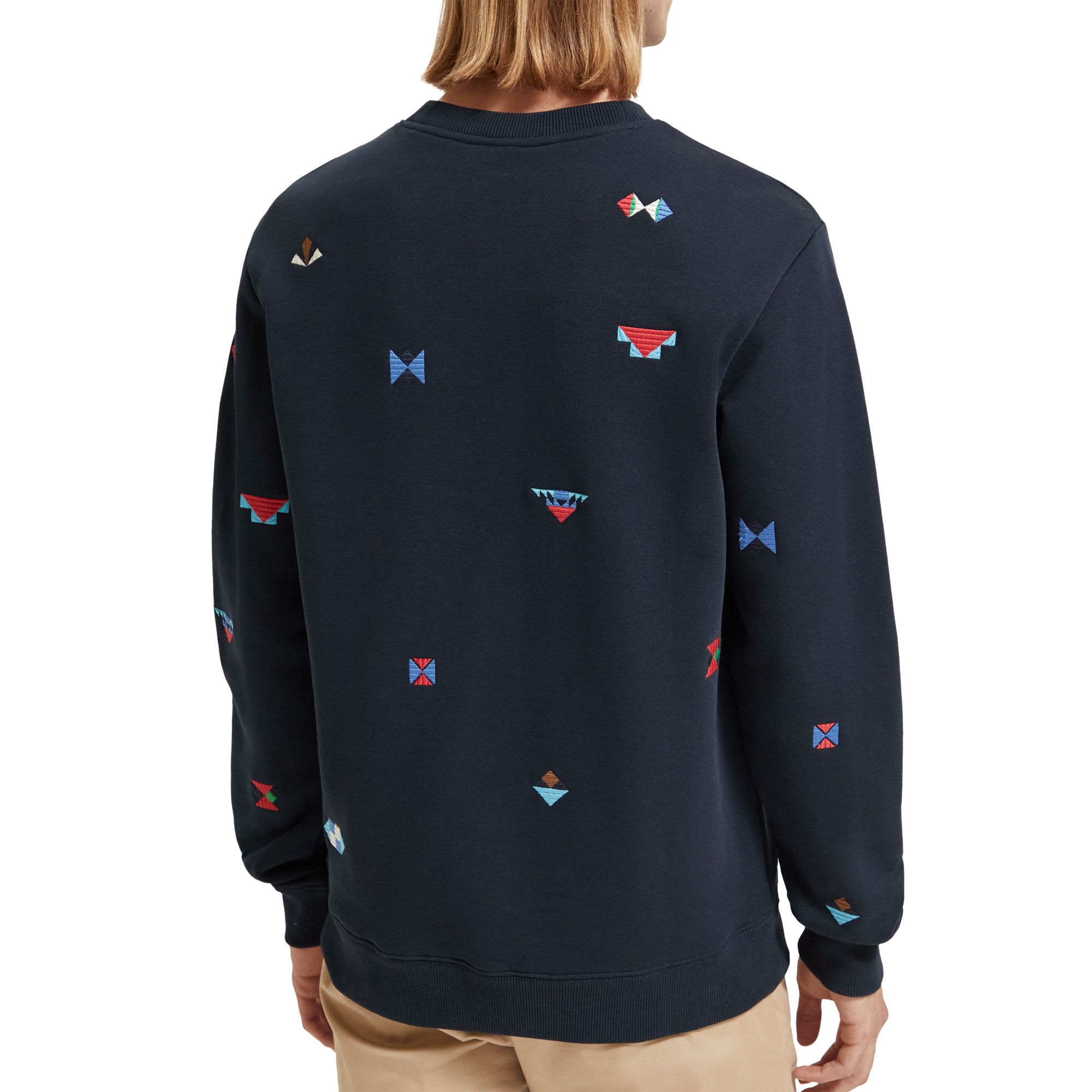 Scotch & Soda AOP Embroidery Sweater Heren