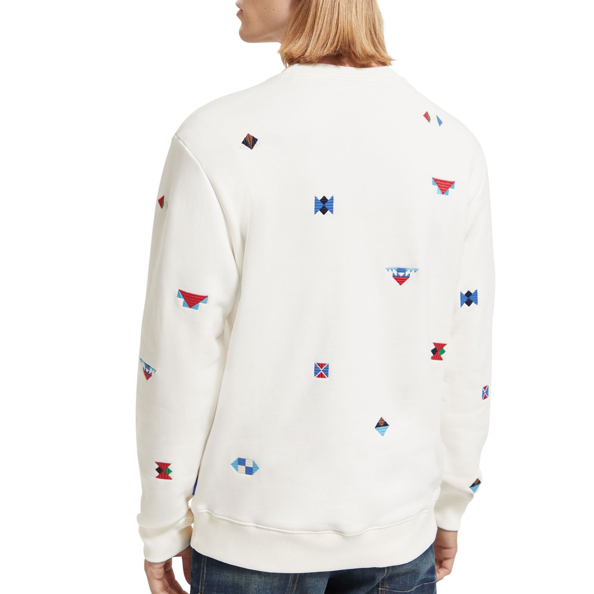 Scotch & Soda AOP Embroidery Sweater Heren