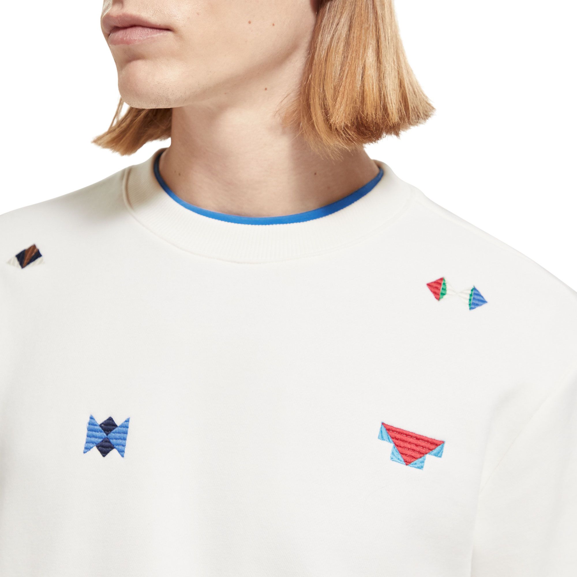 Scotch & Soda AOP Embroidery Sweater Heren
