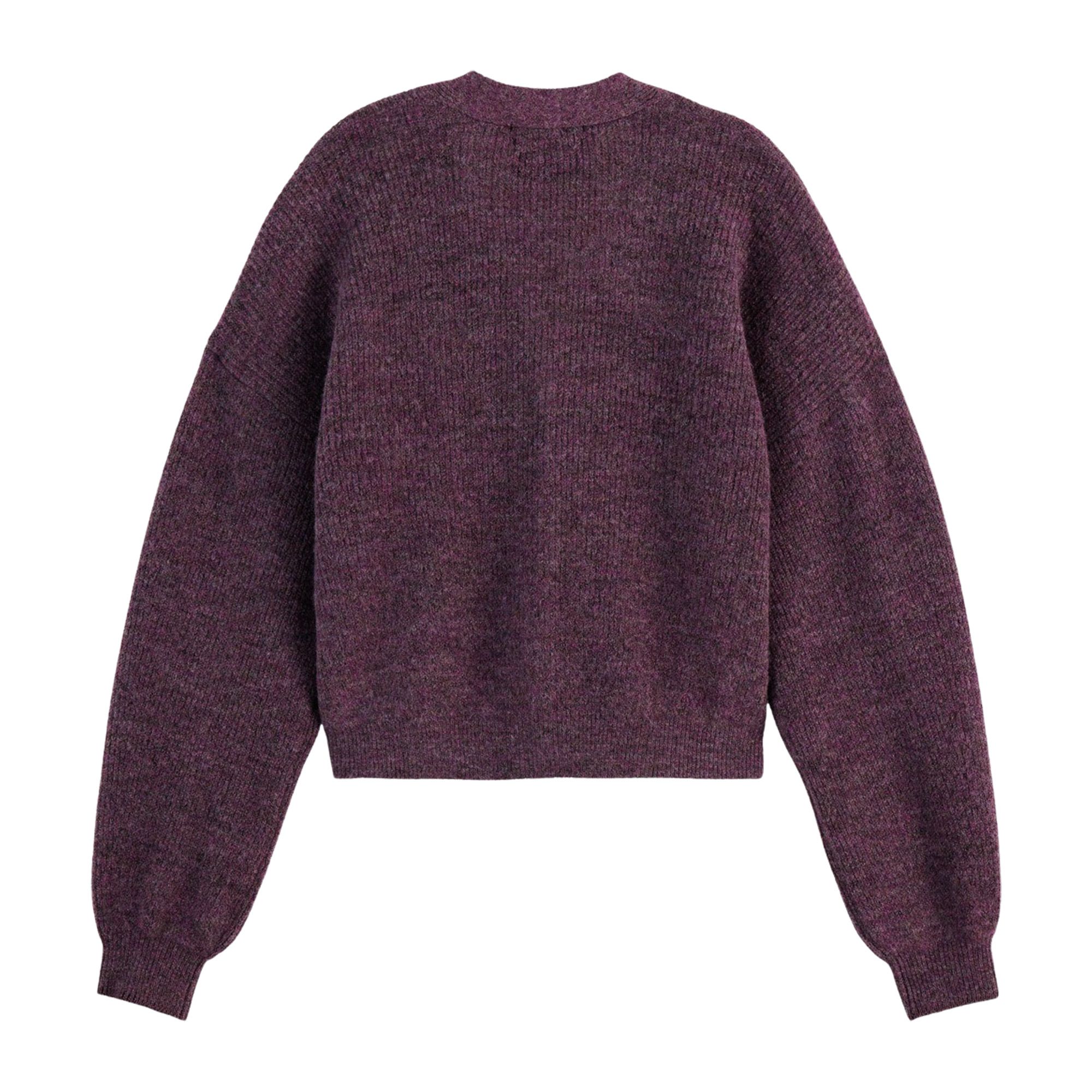 Scotch & Soda Vest Fuzzy Wrap Paars Gebreide vesten | Gratis bezorging