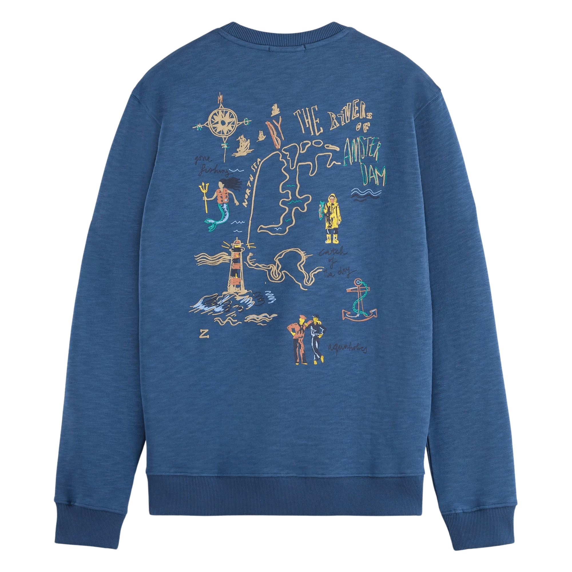 Scotch & Soda Graphic Crewneck Sweater Heren