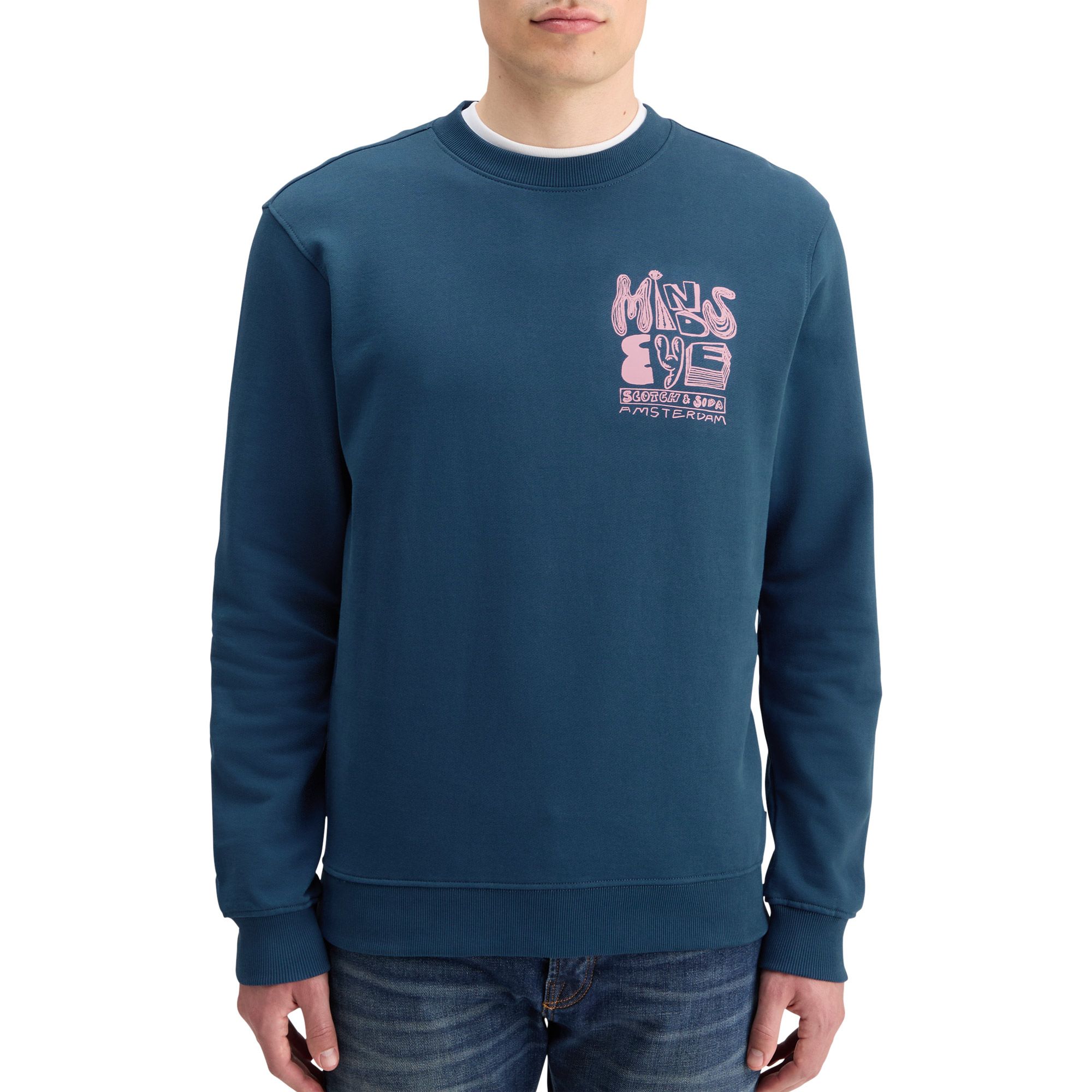 Scotch & Soda Left Chest Artwork Sweater Heren