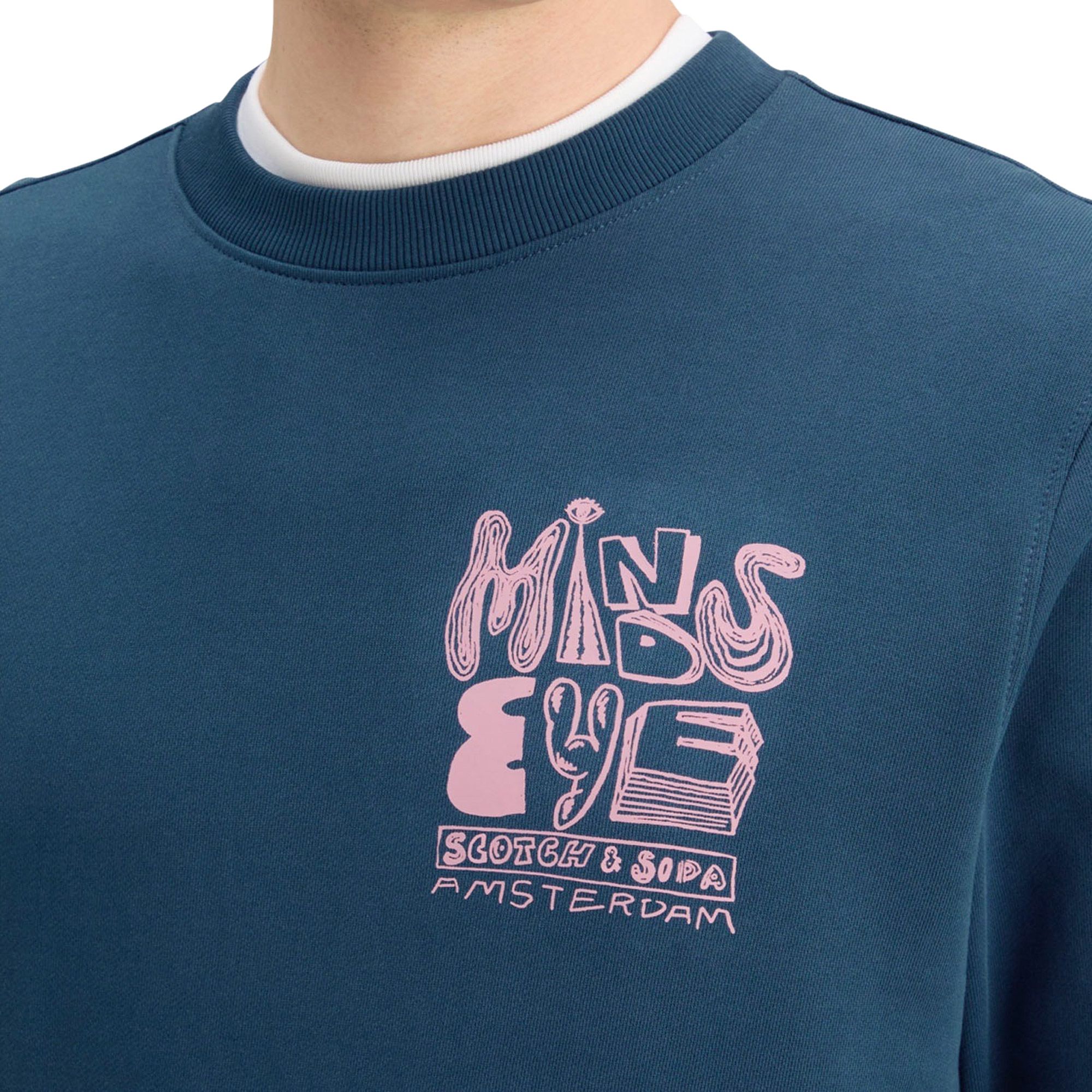 Scotch & Soda Left Chest Artwork Sweater Heren
