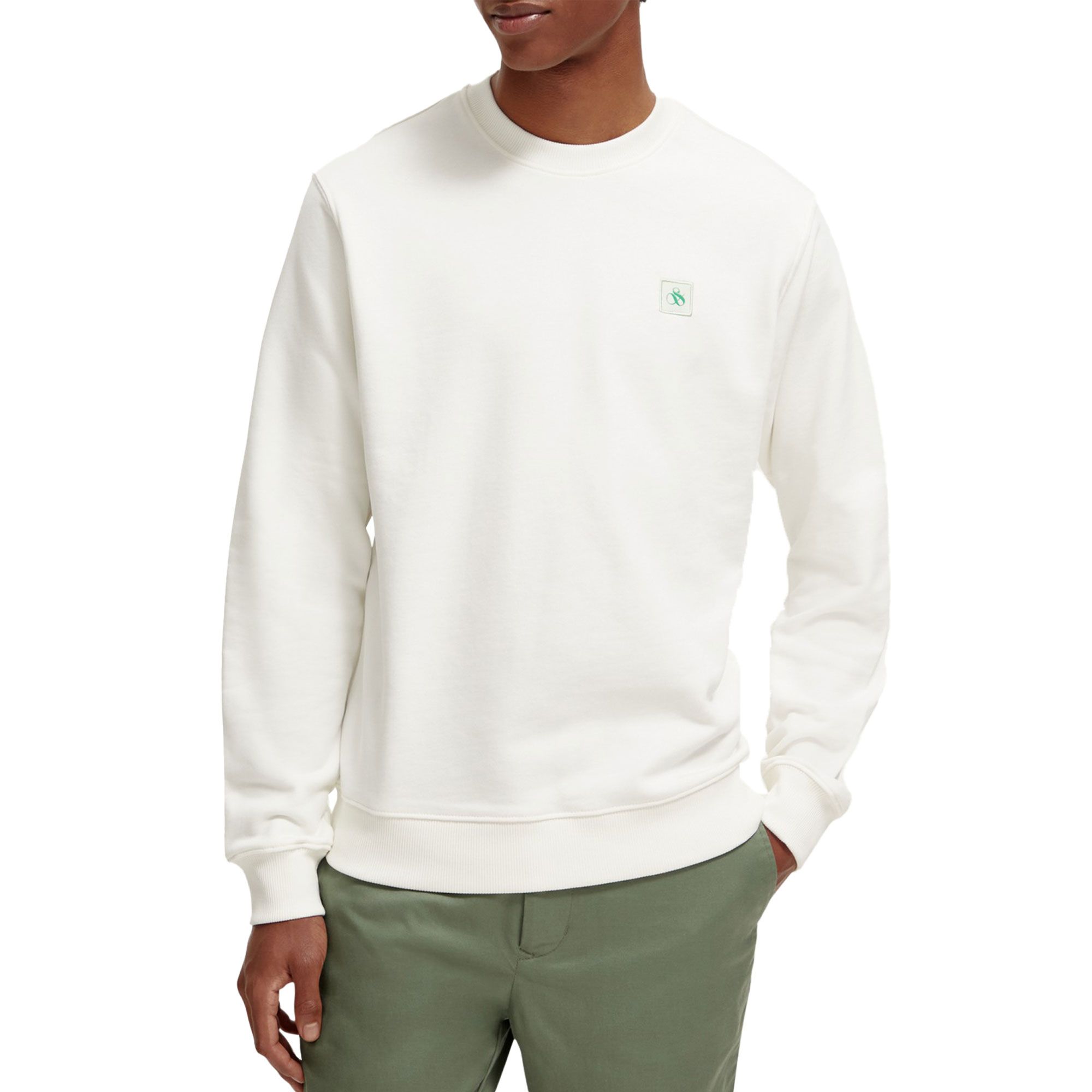 Scotch & Soda Seasonal Essentials Classic Logo Badge Crew Sweater Heren