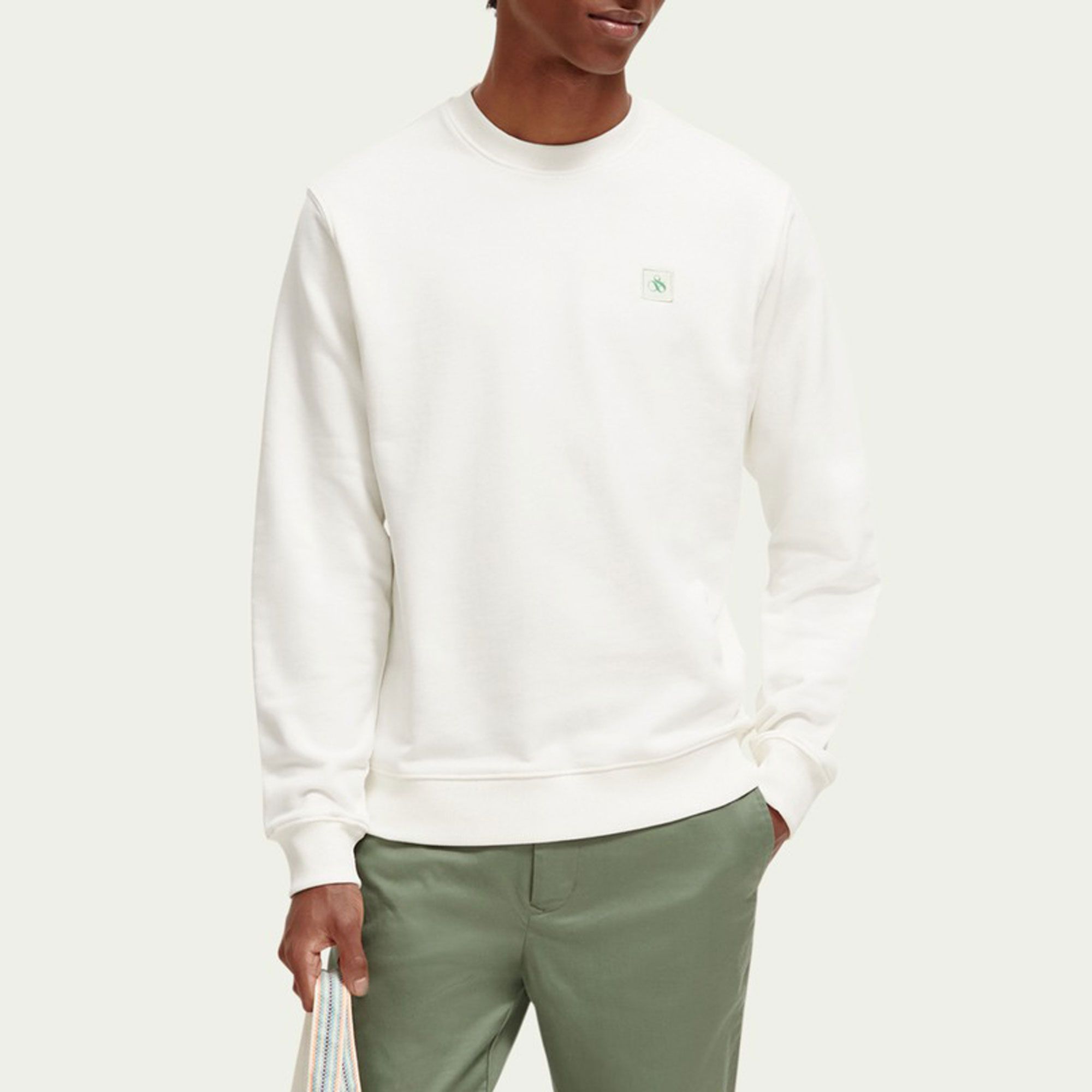Scotch & Soda Seasonal Essentials Classic Logo Badge Crew Sweater Heren