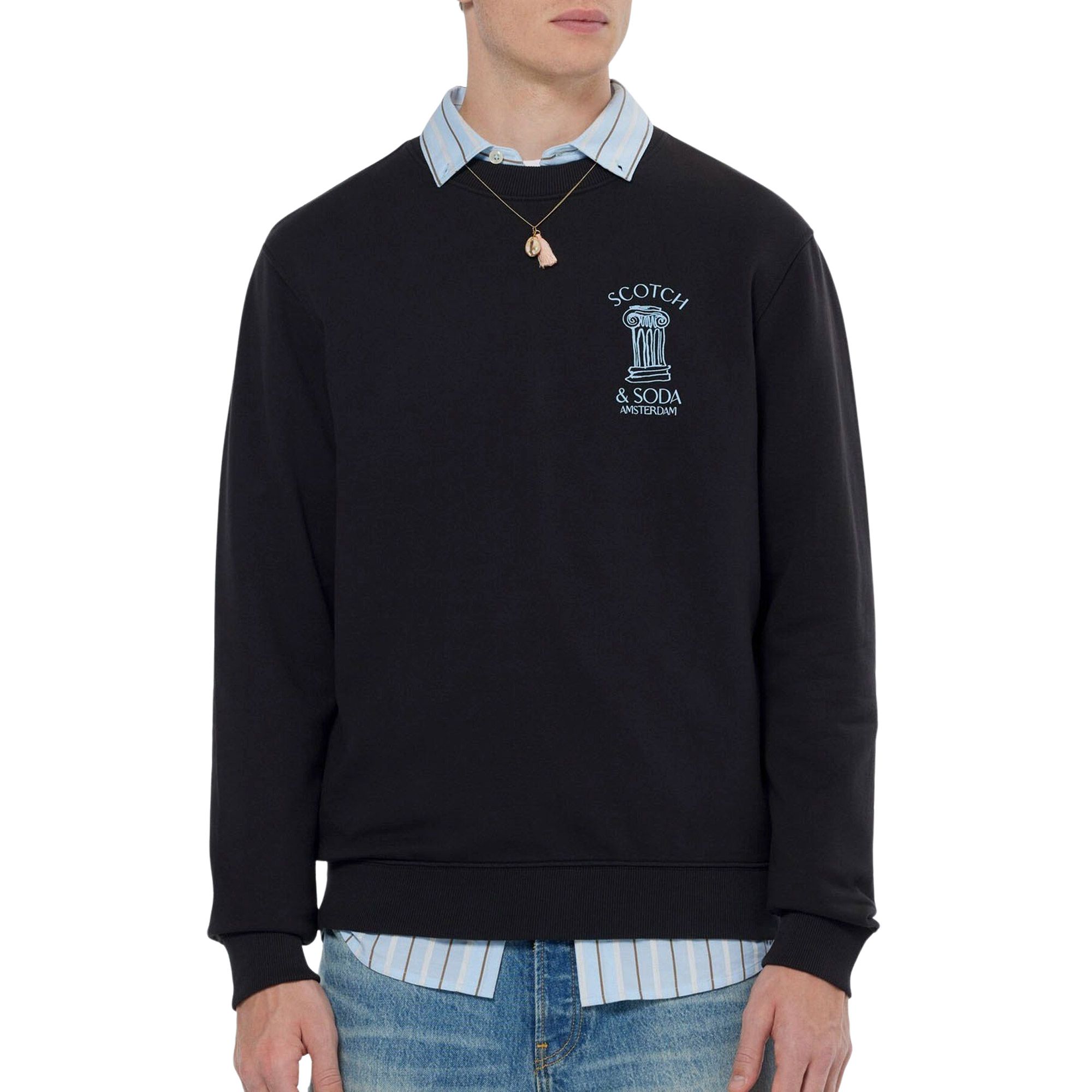 Scotch & Soda Left Chest Artwork Sweater Heren