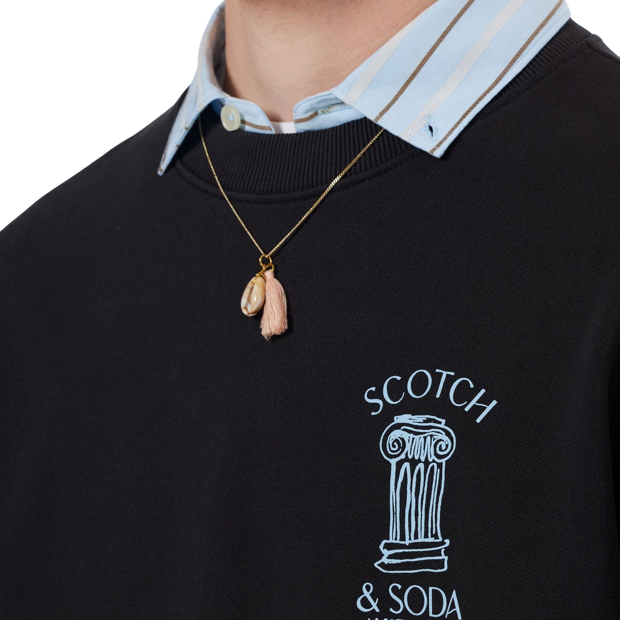 Scotch & Soda Left Chest Artwork Sweater Heren