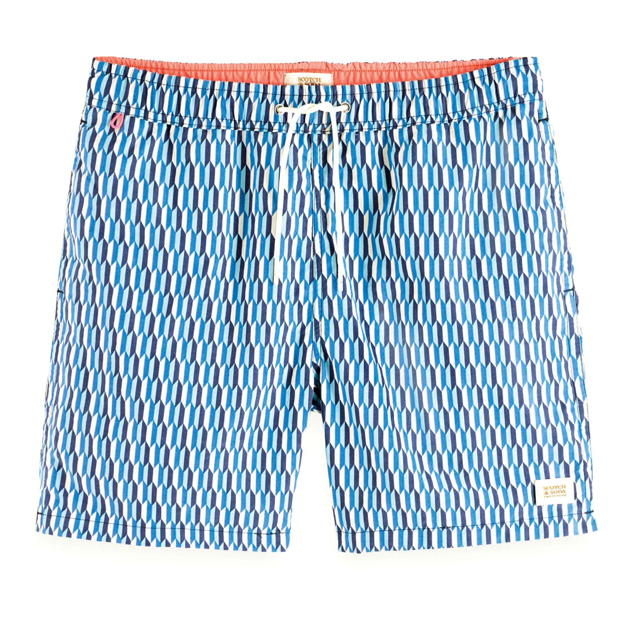 Scotch & Soda Mid Length Mini Printed AOP Zwemshort Heren