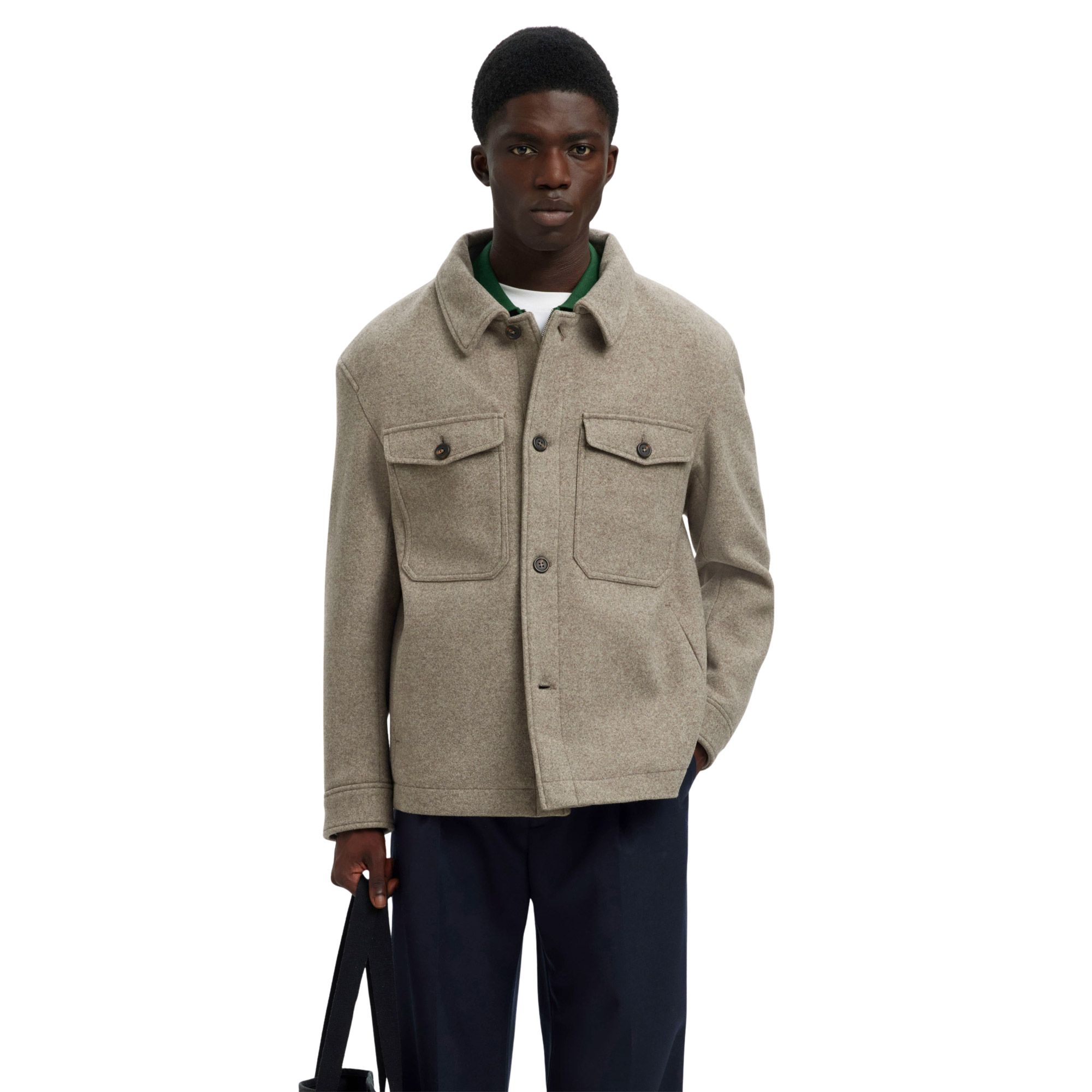 Selected Mitch Wool Blend Jas Heren