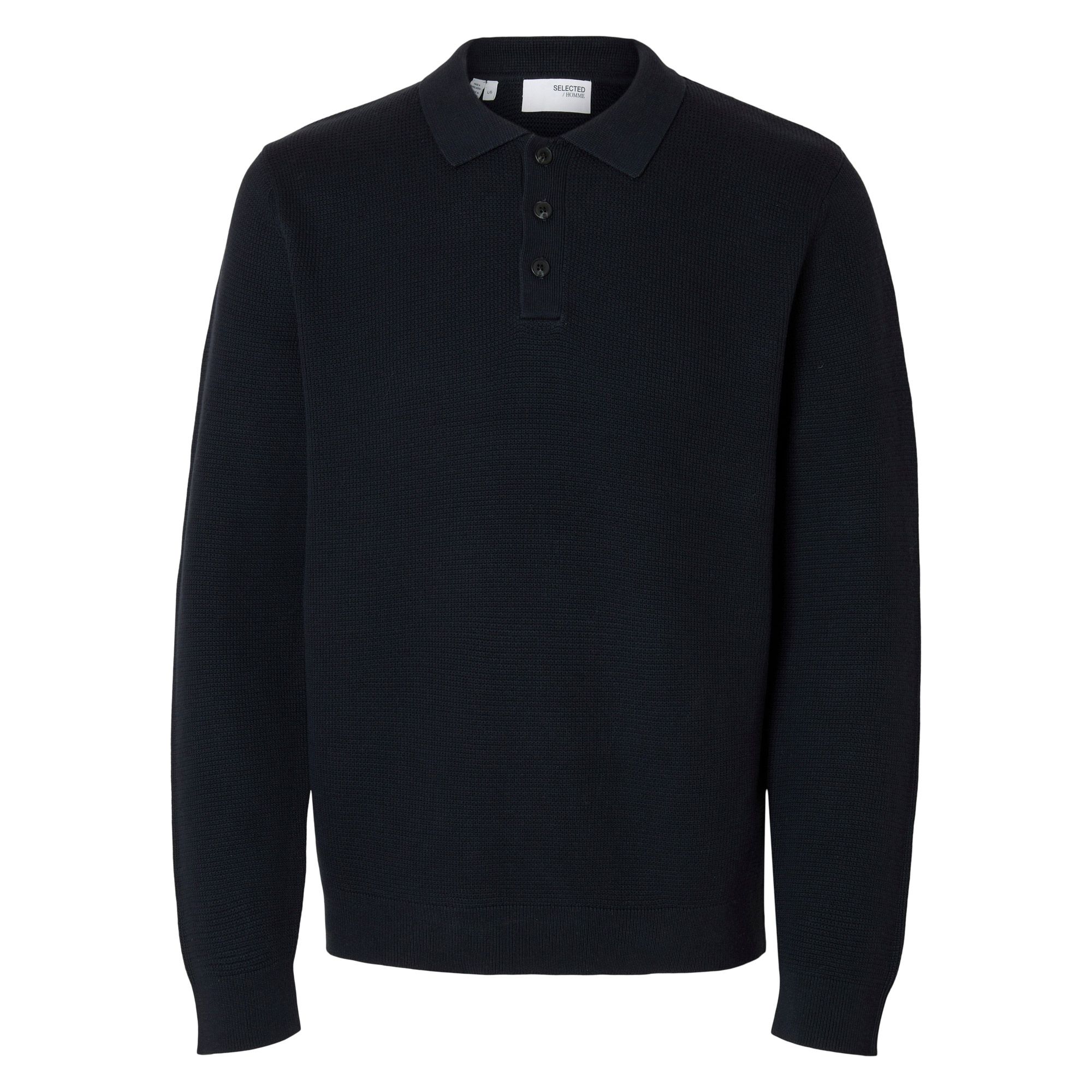 Selected Dane Knit Structure Polo Heren