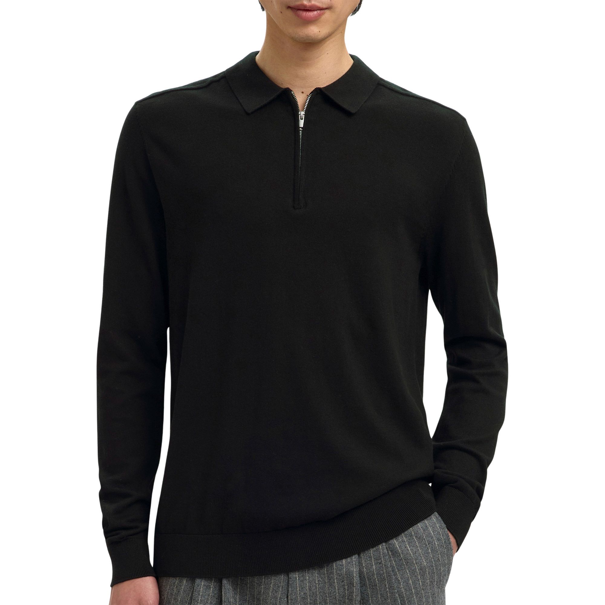 Selected Berg Half Zip Polo Heren