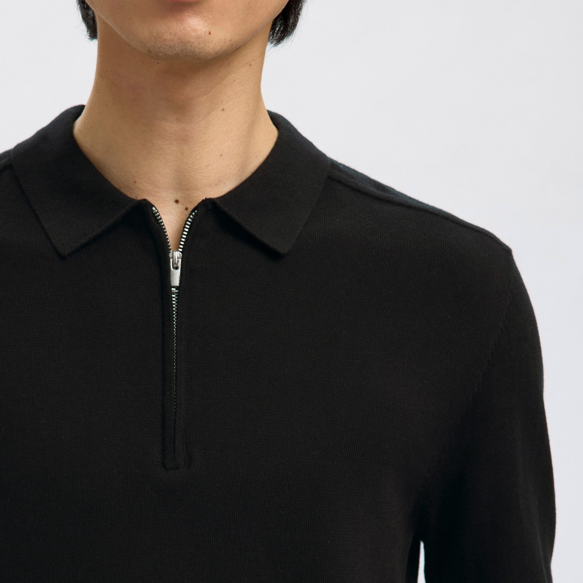 Selected Berg Half Zip Polo Heren