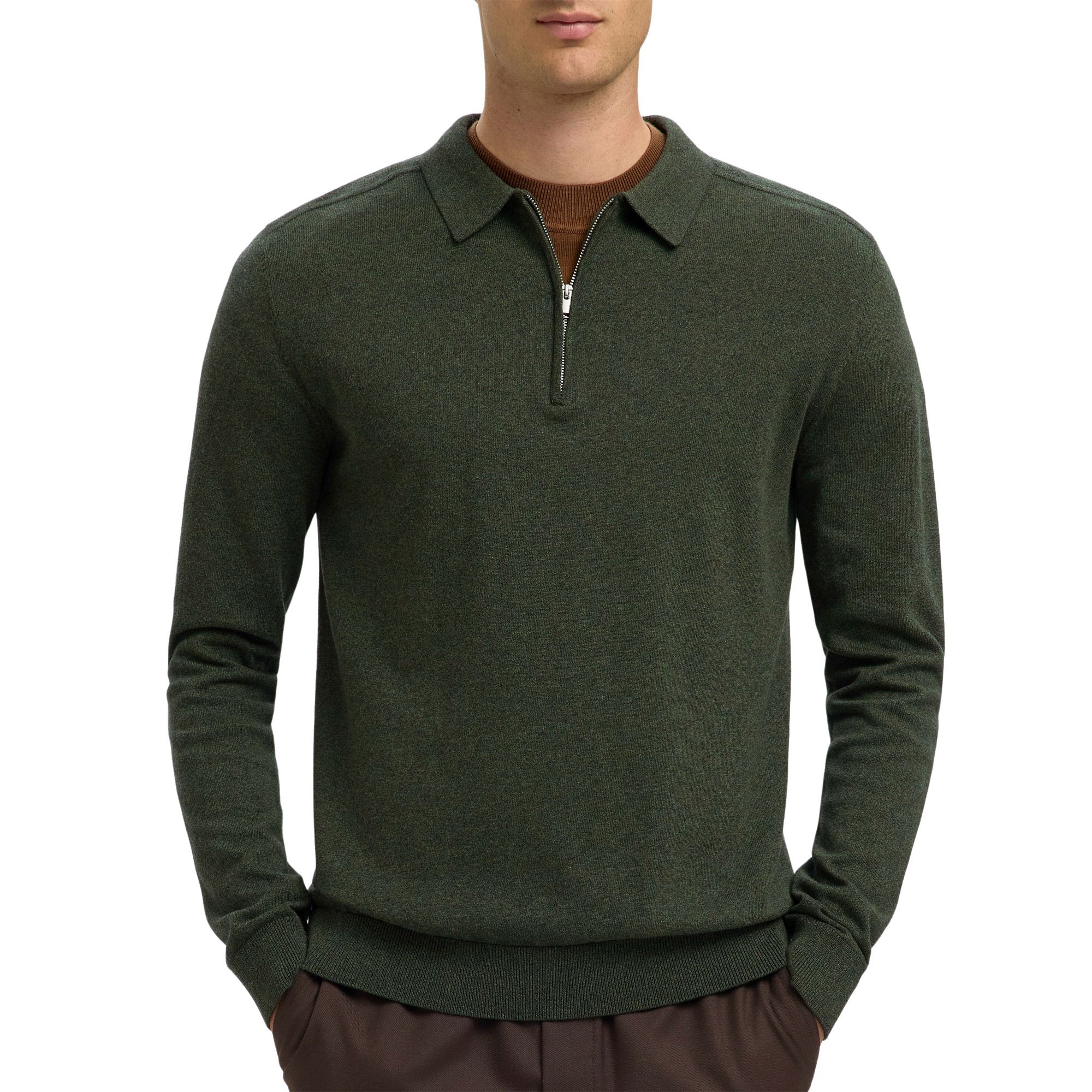 Selected Berg Half Zip Polo Heren