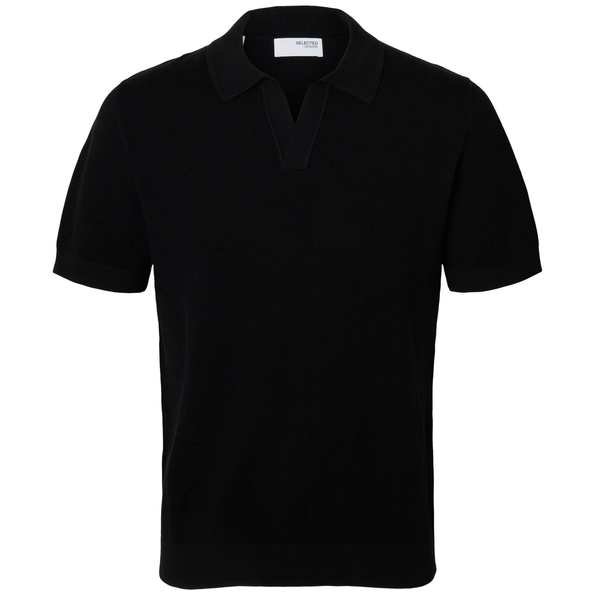 Selected Knit Structure Open Polo shirt Men | Plutosport