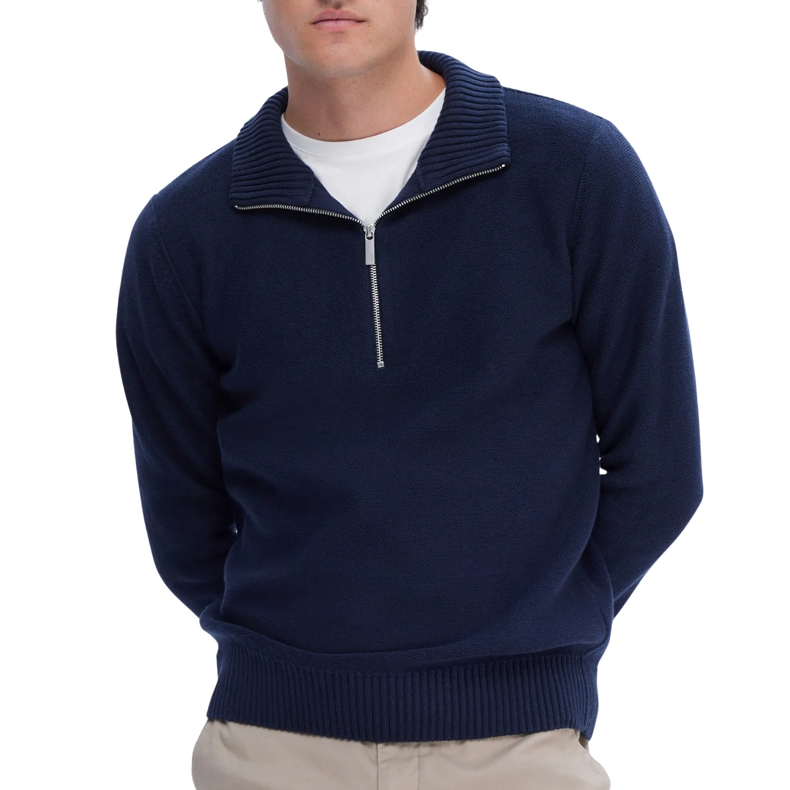 Selected Haxel Knit Half Zip Pullover Herren