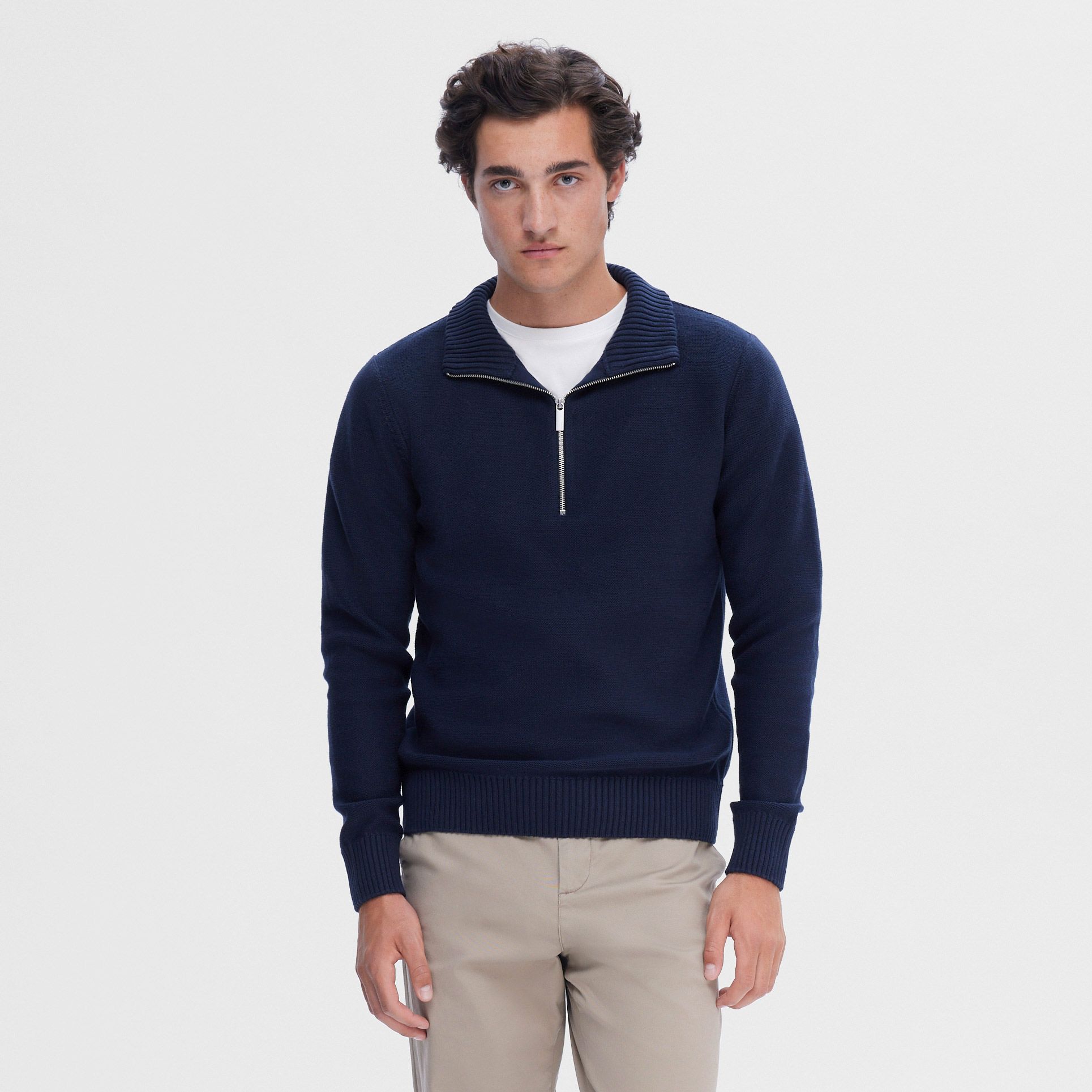 Selected Haxel Knit Half Zip Trui Heren