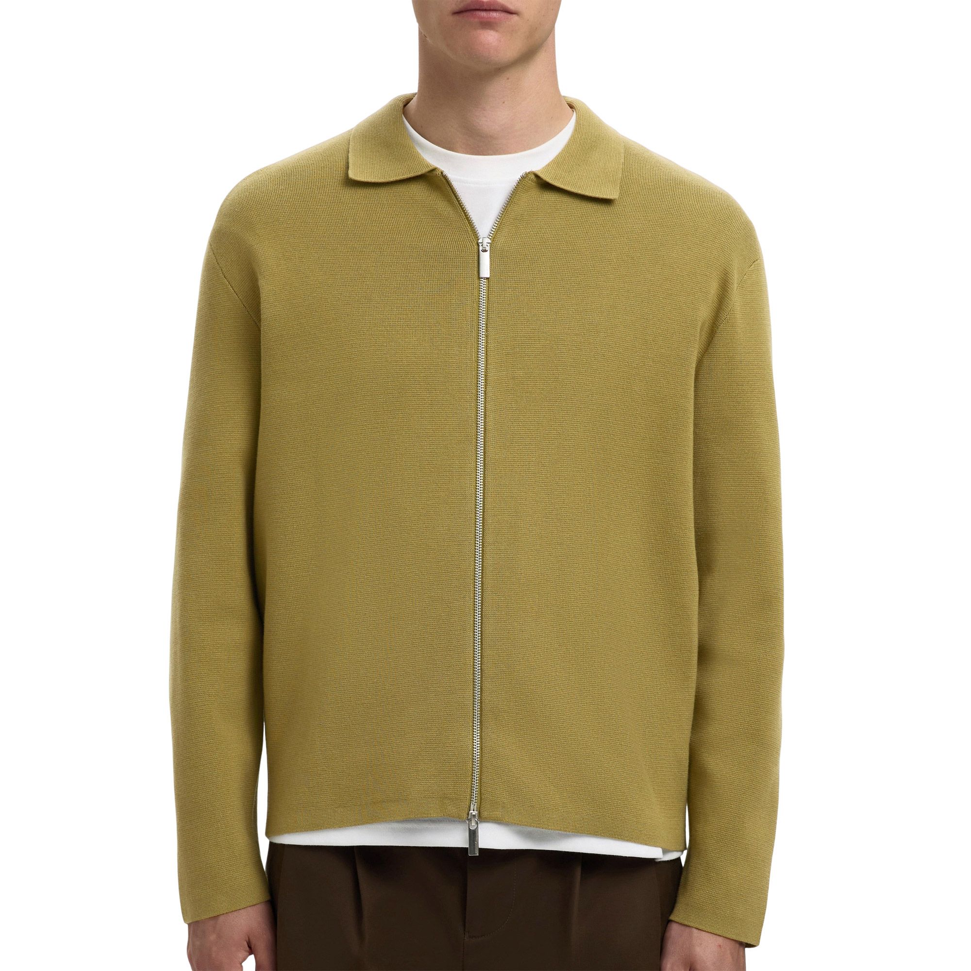 Selected Light Knit Full Zip Cardigan Vest Heren