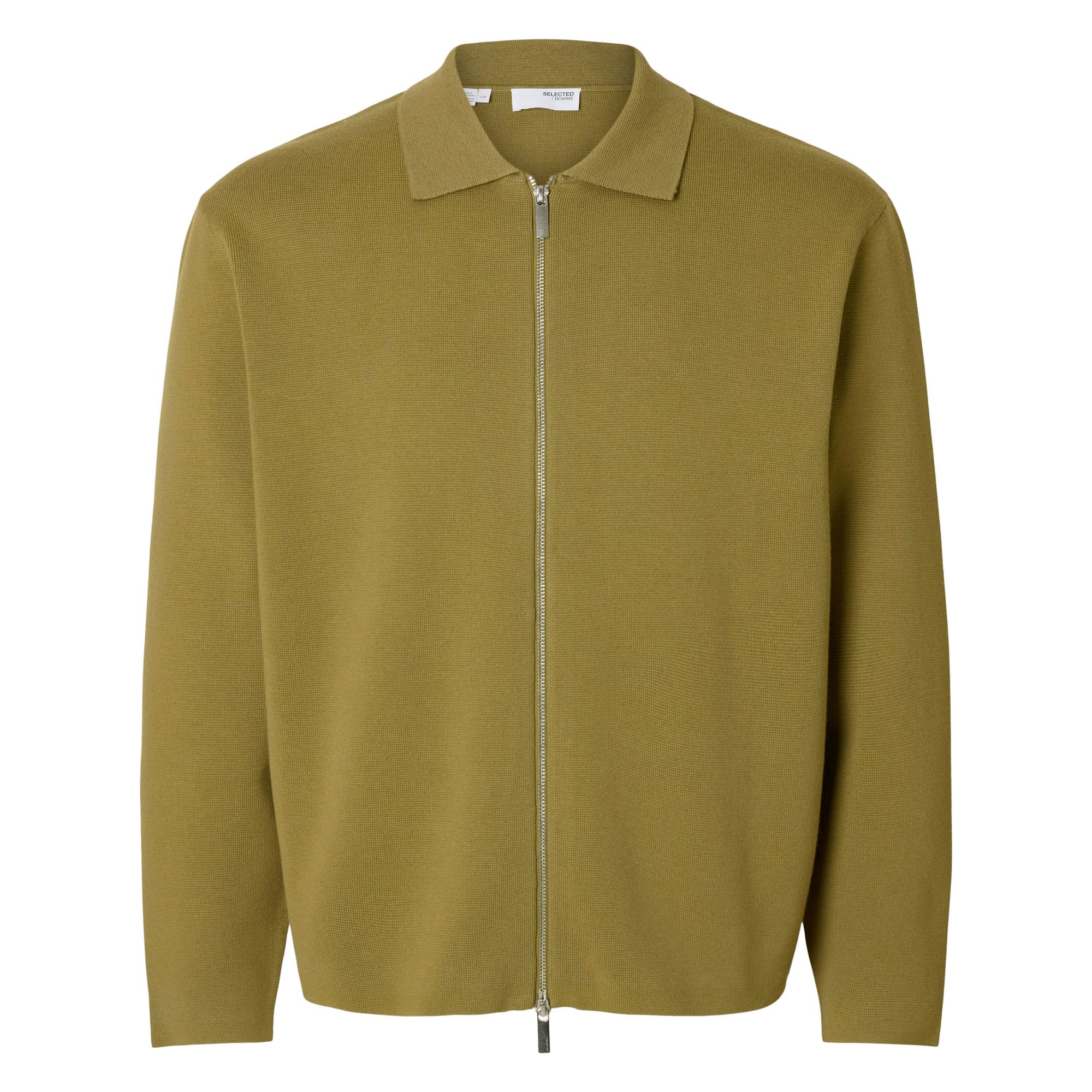 Selected Light Knit Full Zip Cardigan Vest Heren