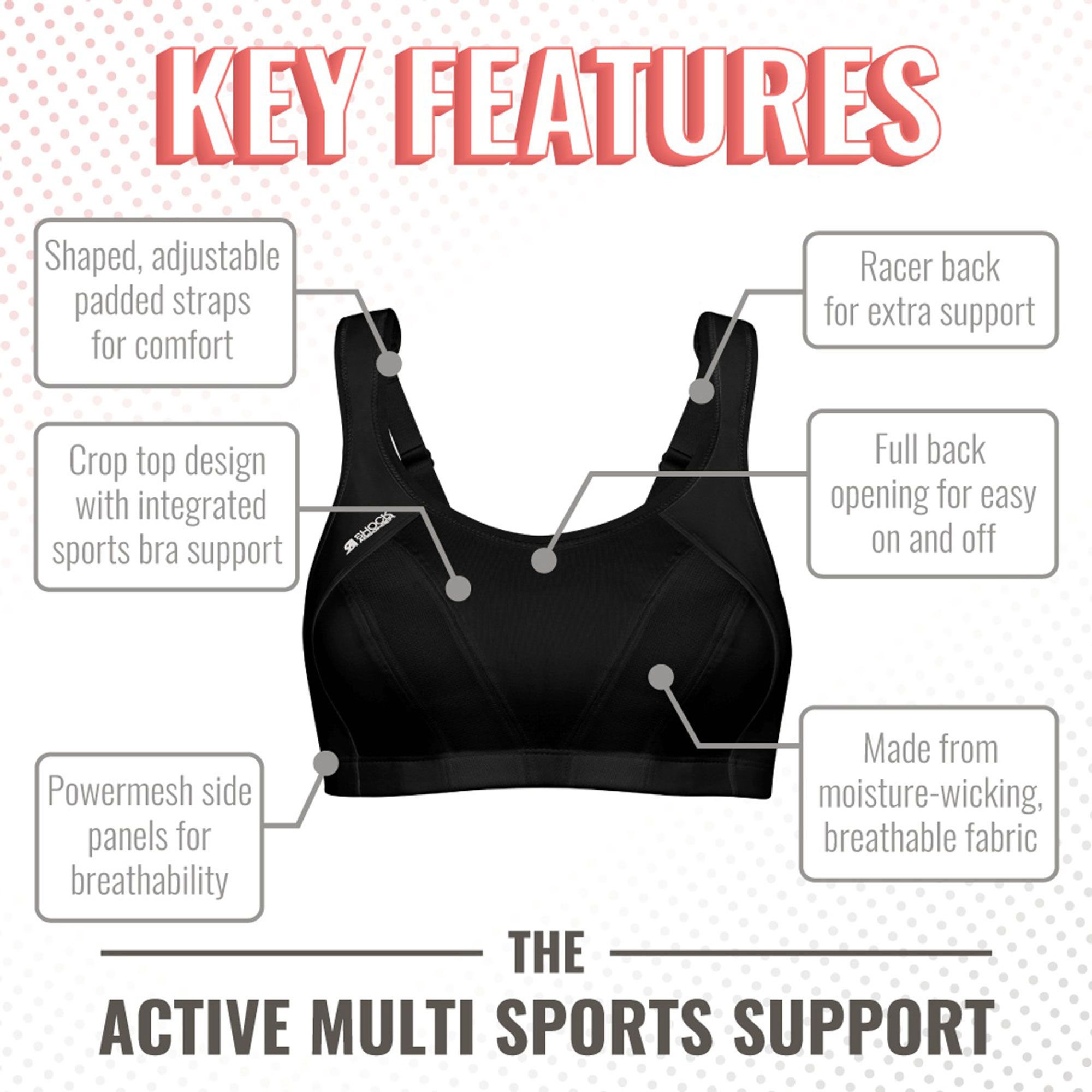 Shock Absorber Active Multi Sportbeha Dames