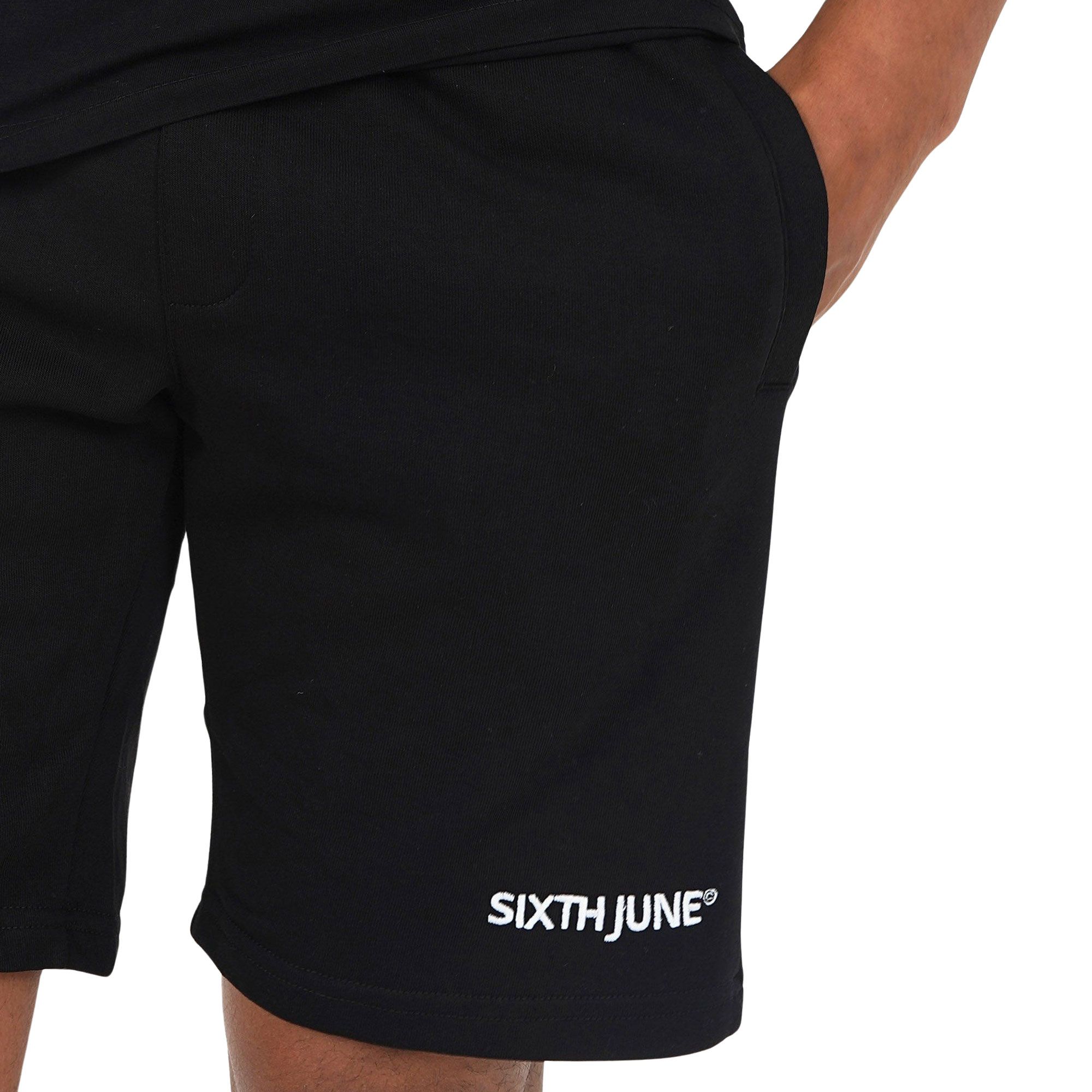 Sixth June Soft Embroidered Logo Joggingshort Heren