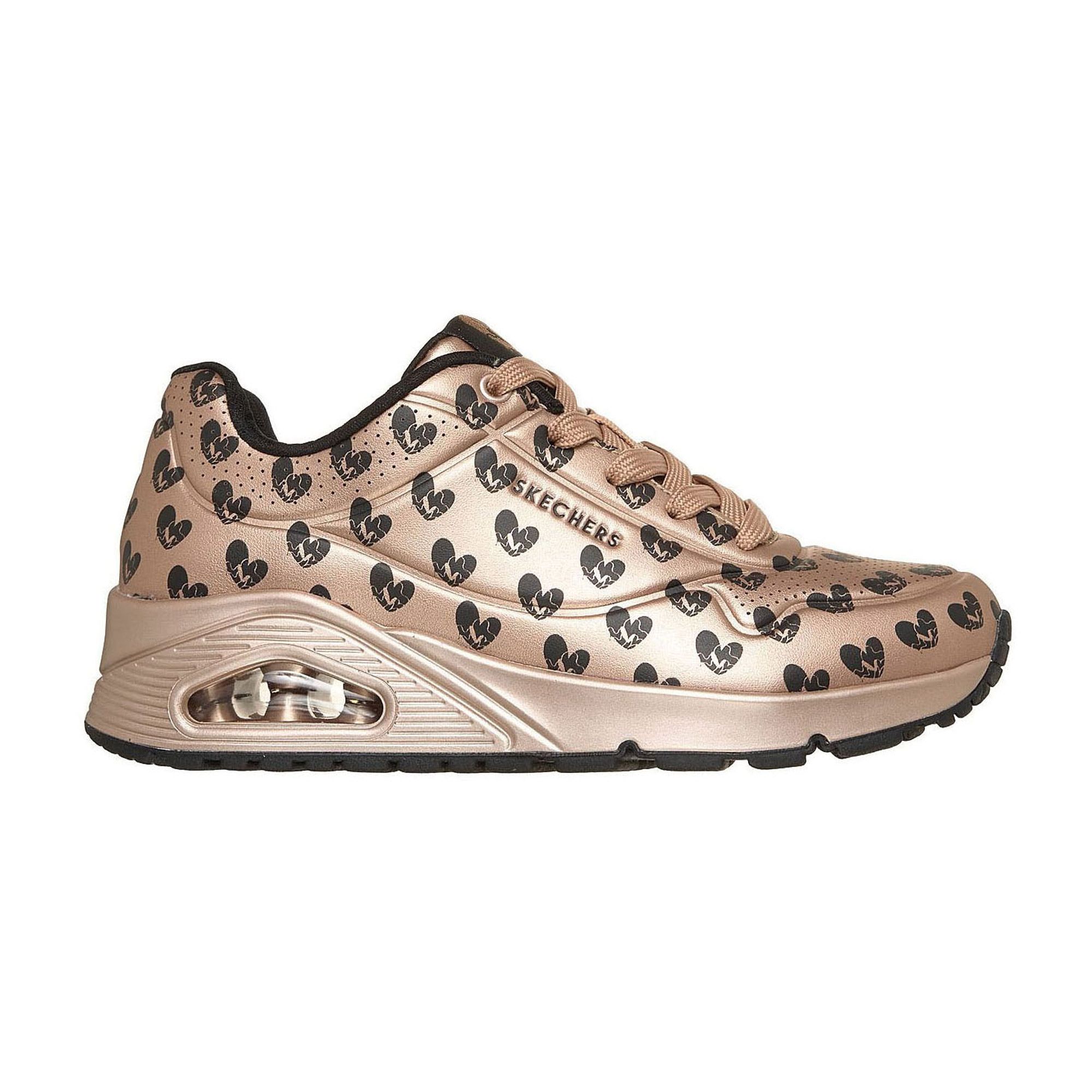 Skechers Uno damessneaker zwart en bruin