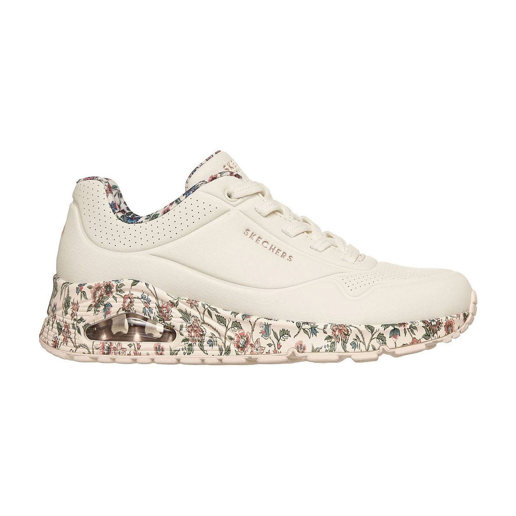 Skechers Uno damessneaker goud en wit