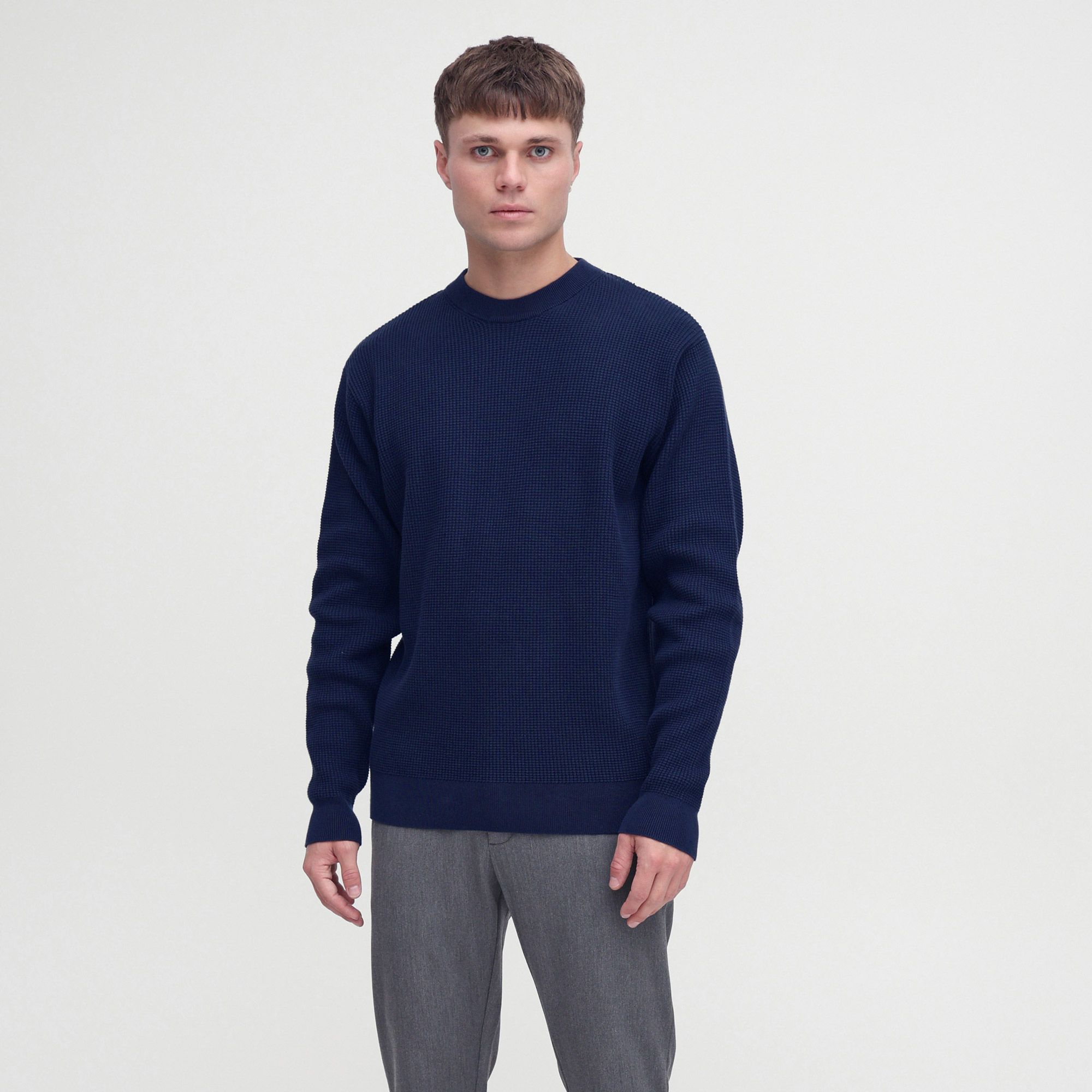 Solid Hami Knit Sweater Heren