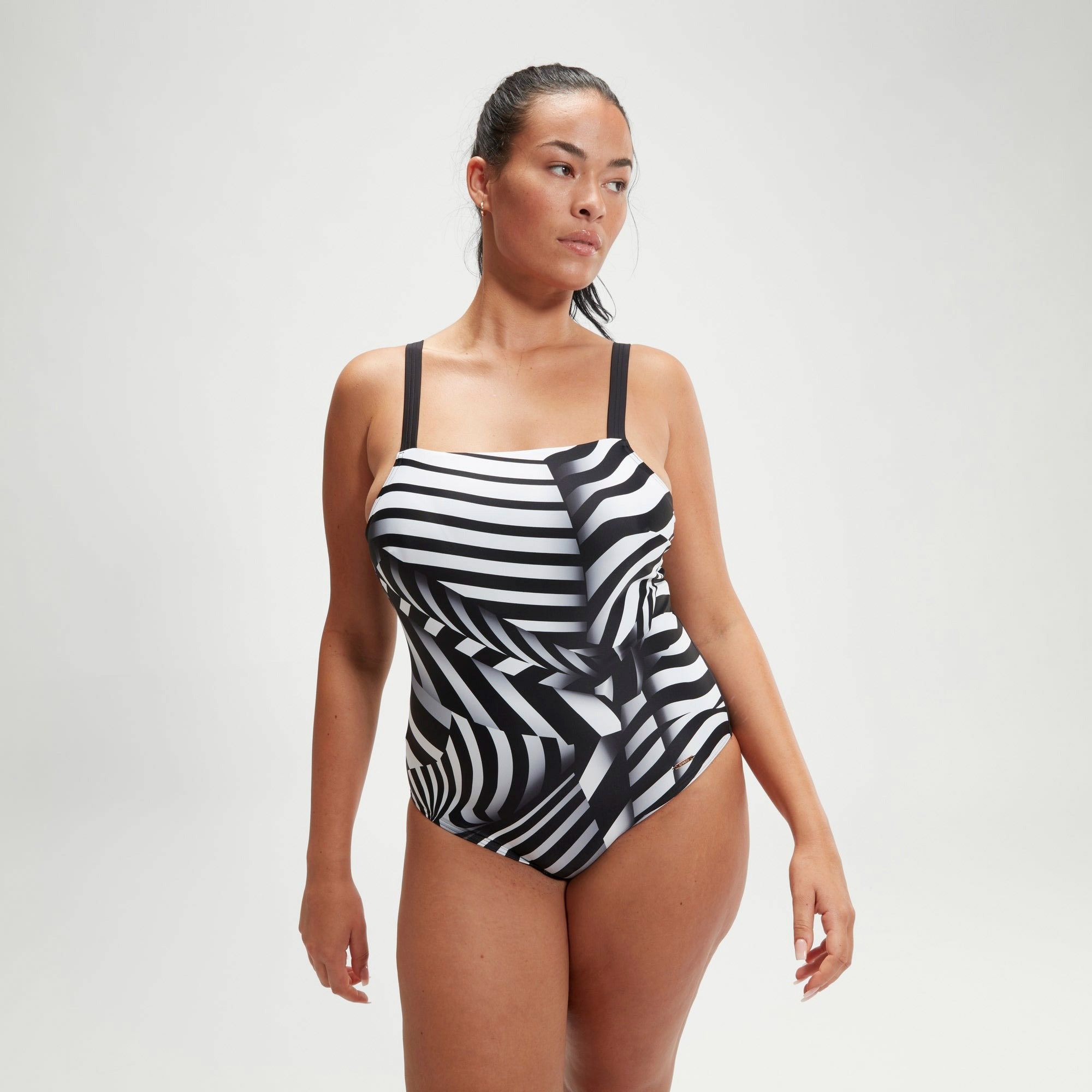 Speedo Square Neck Print Badpak Dames