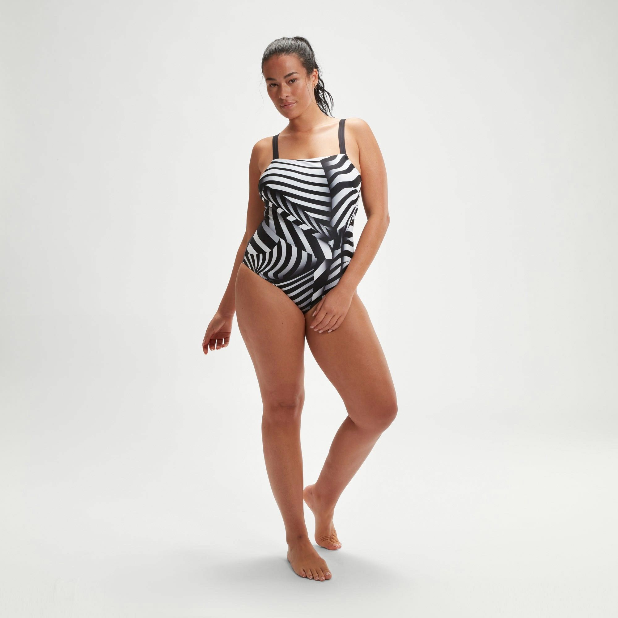 Speedo Square Neck Print Badpak Dames