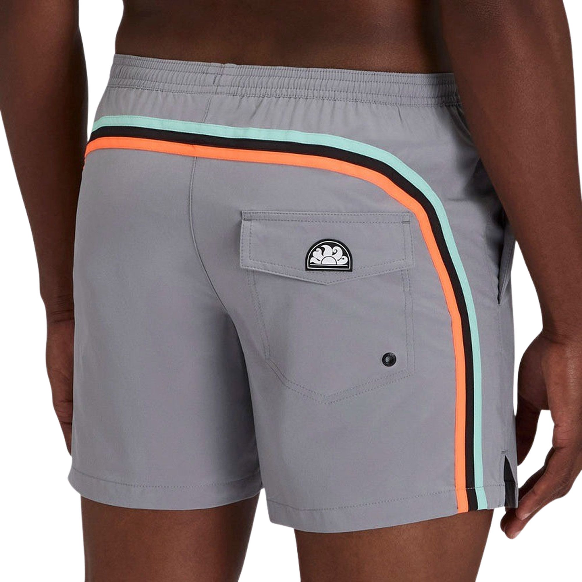 Sundek Grijs/Oranje Stretch Fabric 15" Zwemshort Heren