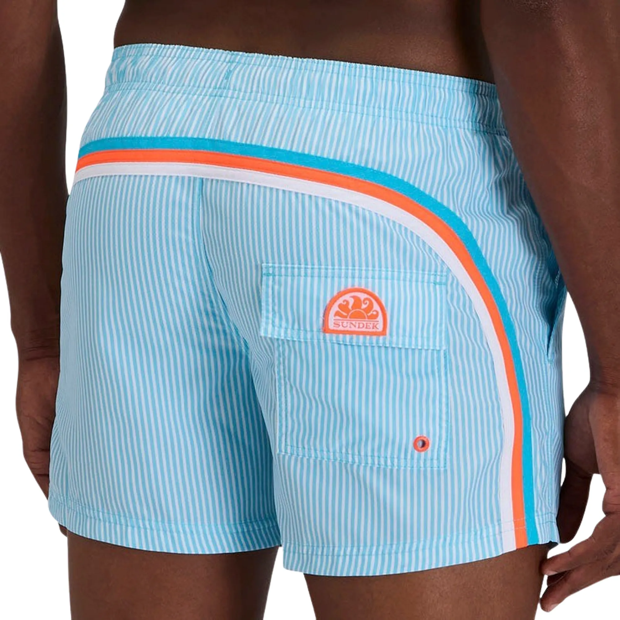 Sundek Printed Elastic Waist Zwemshort Heren