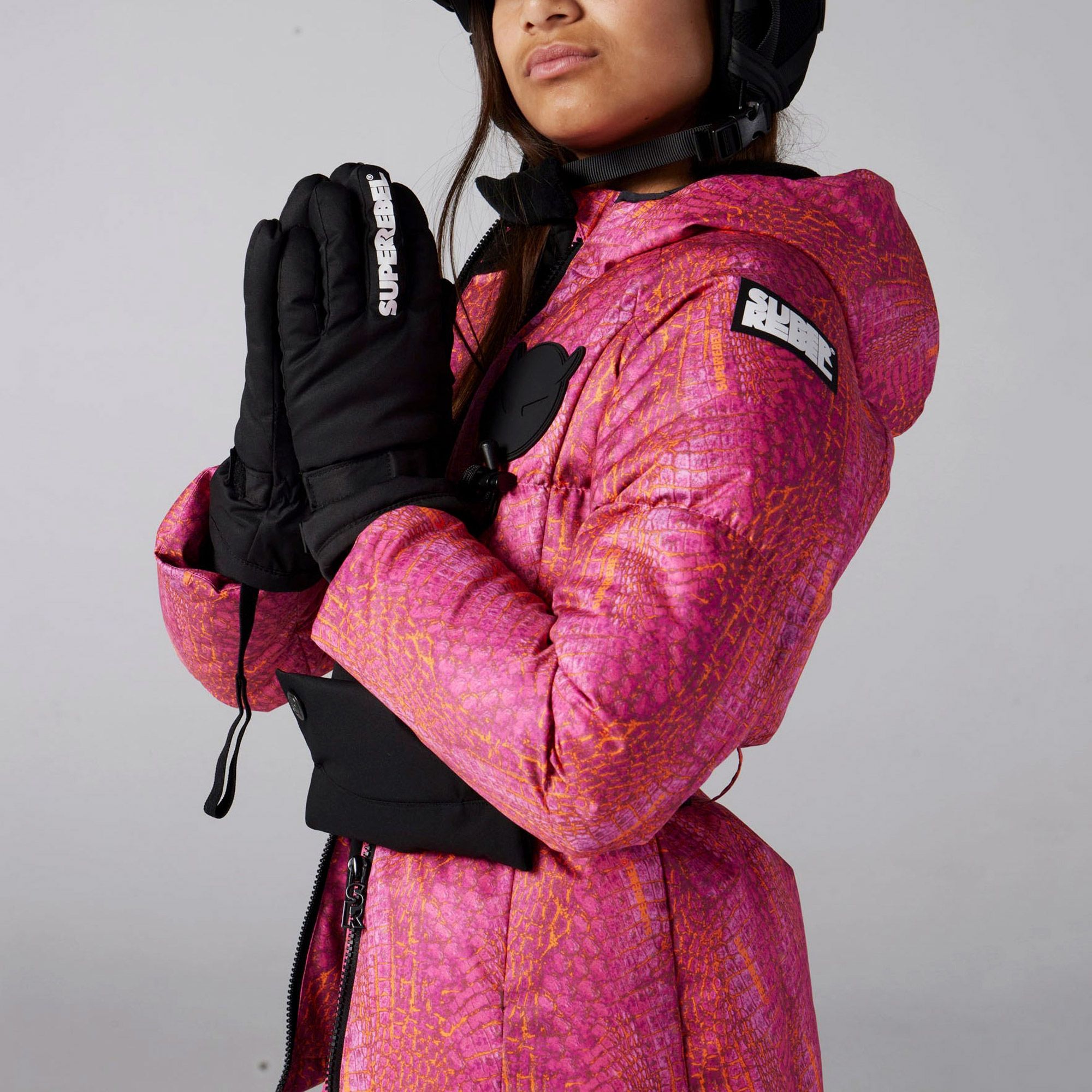 SuperRebel Puff Fleece Hooded Winterjas Meisjes