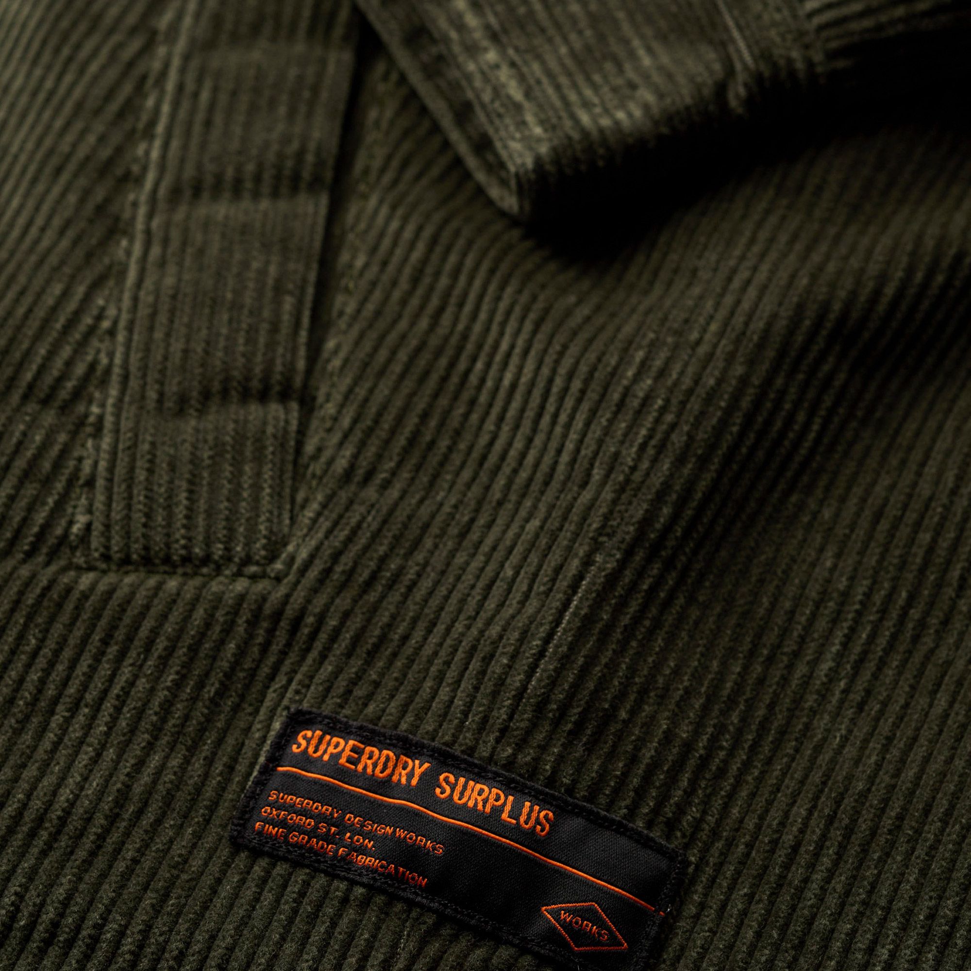 Superdry Surplus Cord Quilt Overshirt Heren