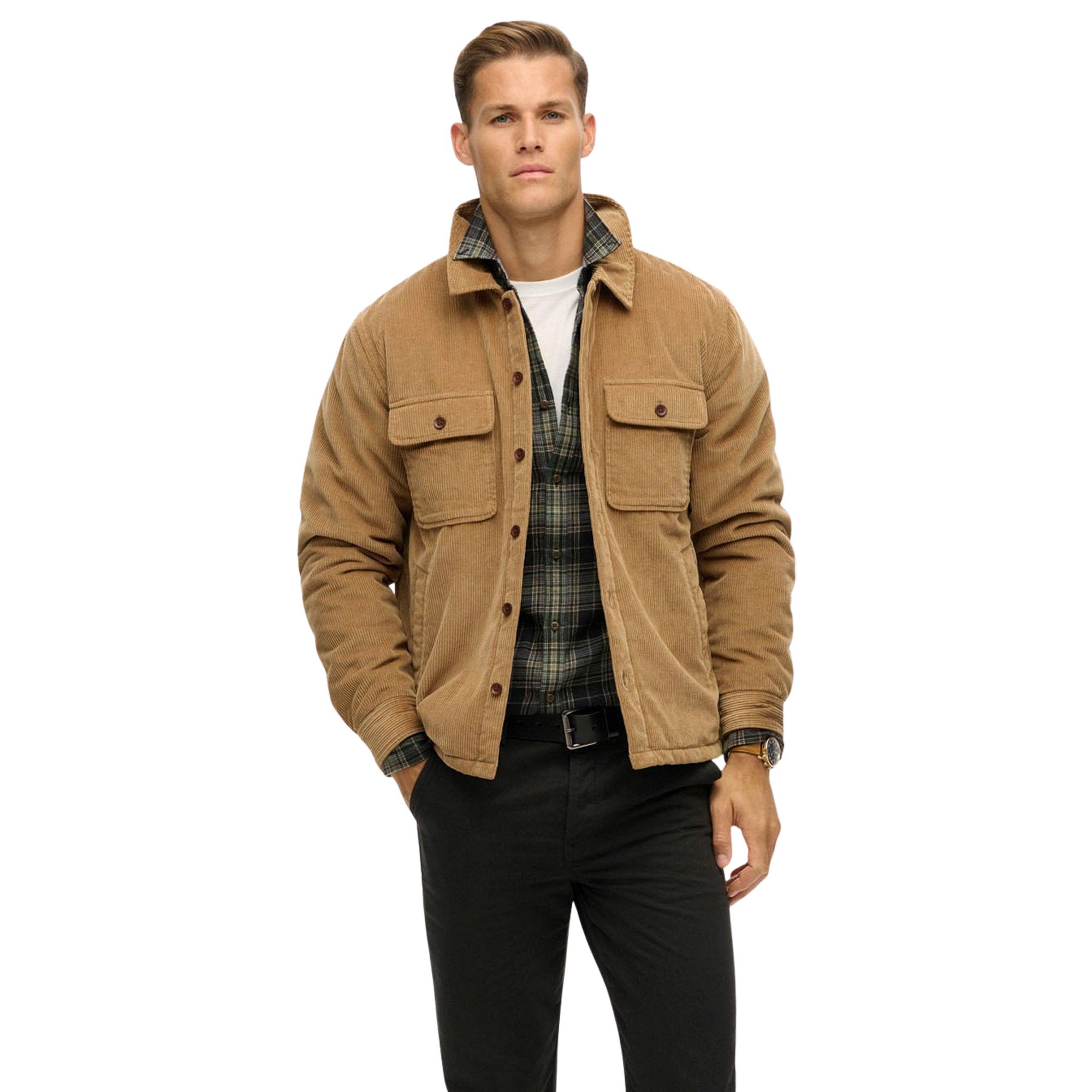 Superdry Surplus Cord Quilt Overshirt Heren