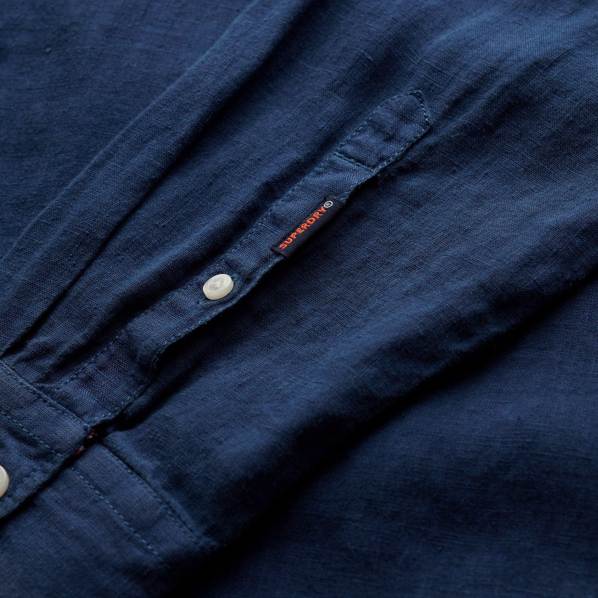 Superdry Vacation Linnen LS Overhemd Heren