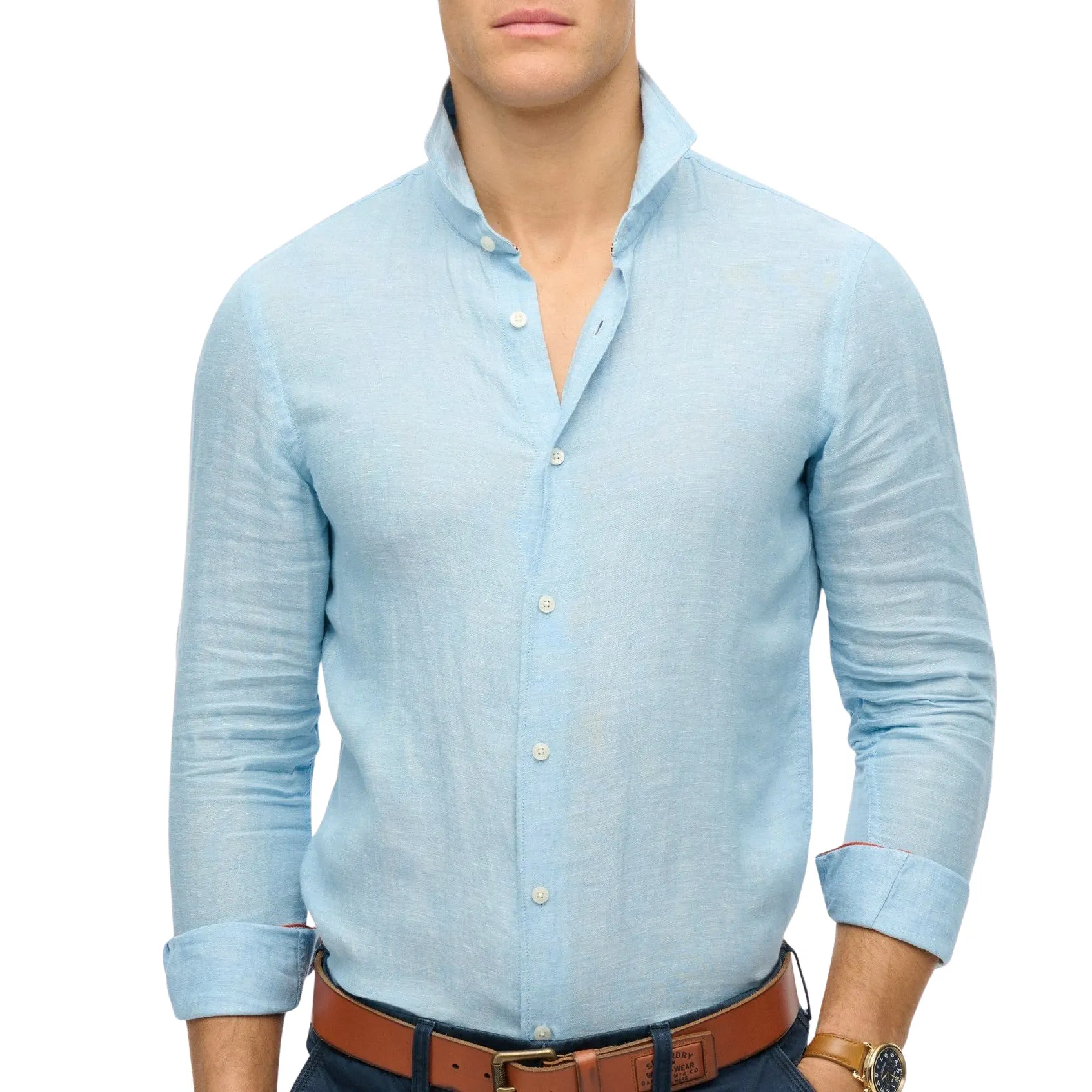 Superdry Vacation Linnen LS Overhemd Heren