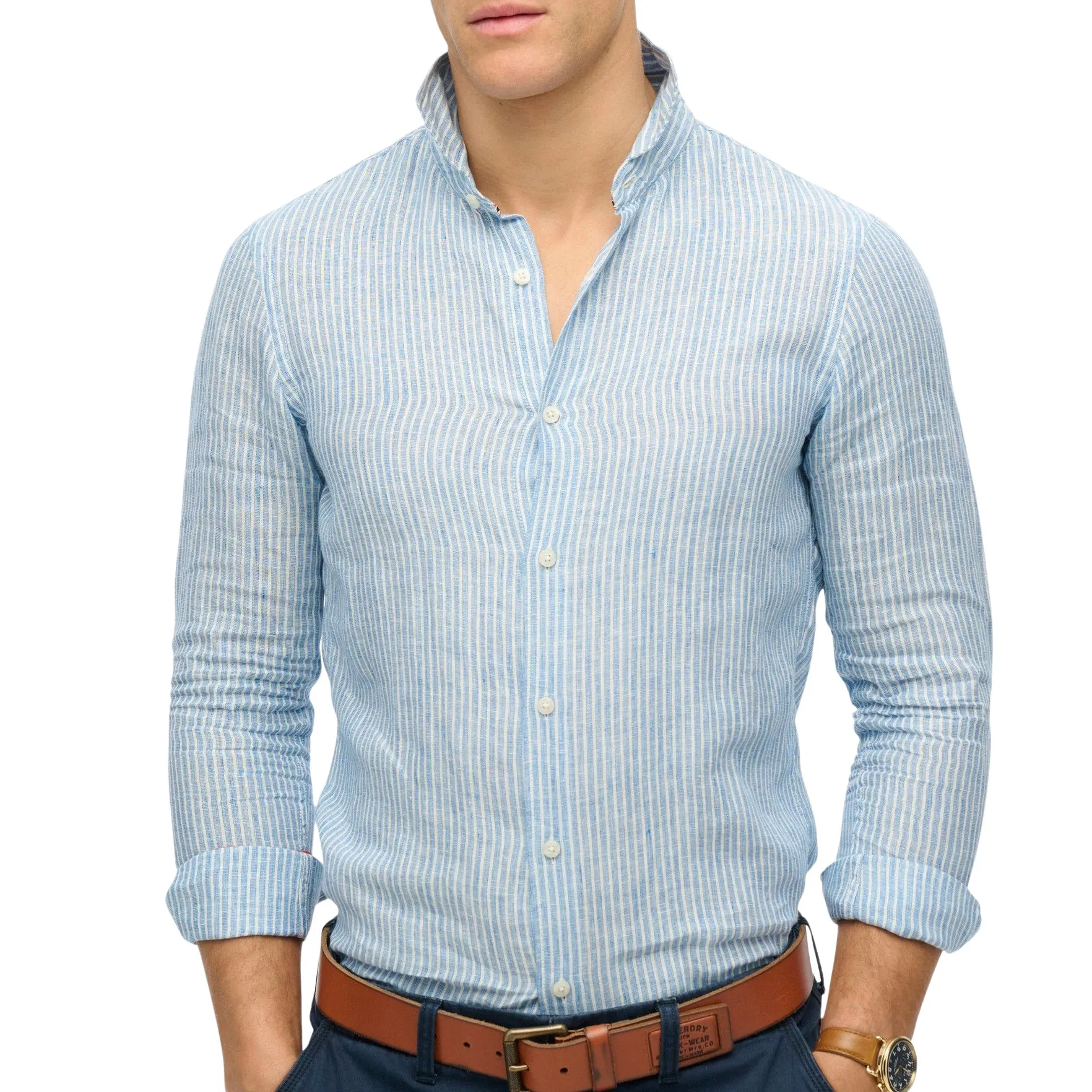 Superdry Vacation Linnen LS Overhemd Heren