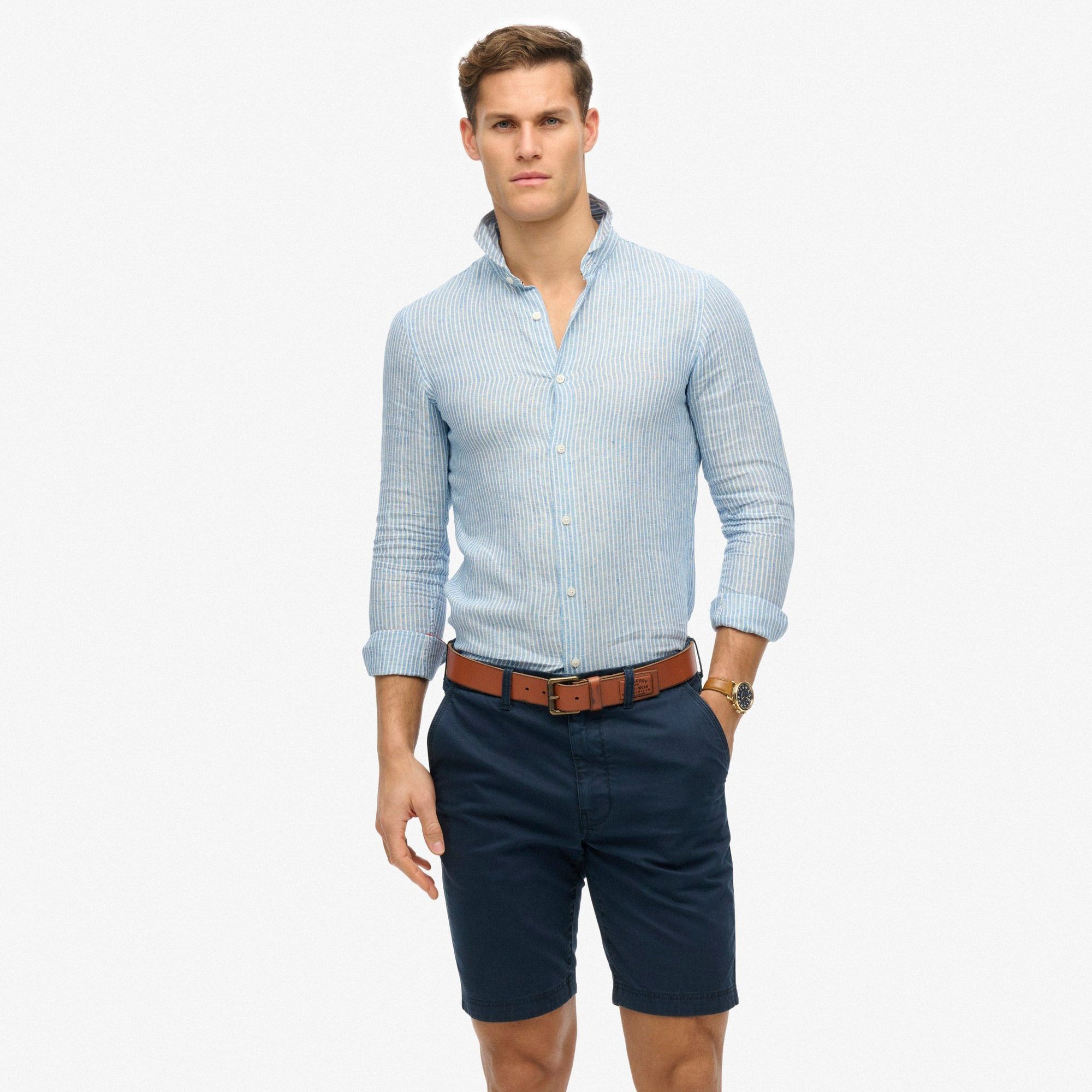 Superdry Vacation Linnen LS Overhemd Heren